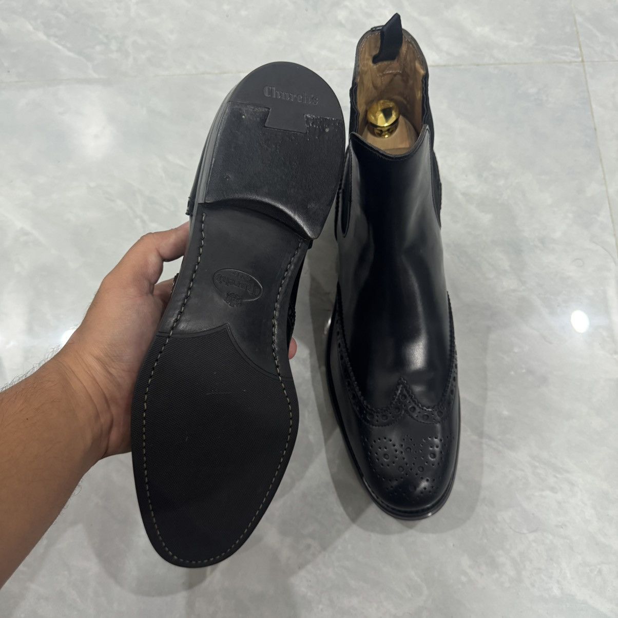 Church's Church’s Ketsby WG Polished Binder Brogue Chelsea Boots🖤 Size US 11 / IT 41 - 18 Thumbnail