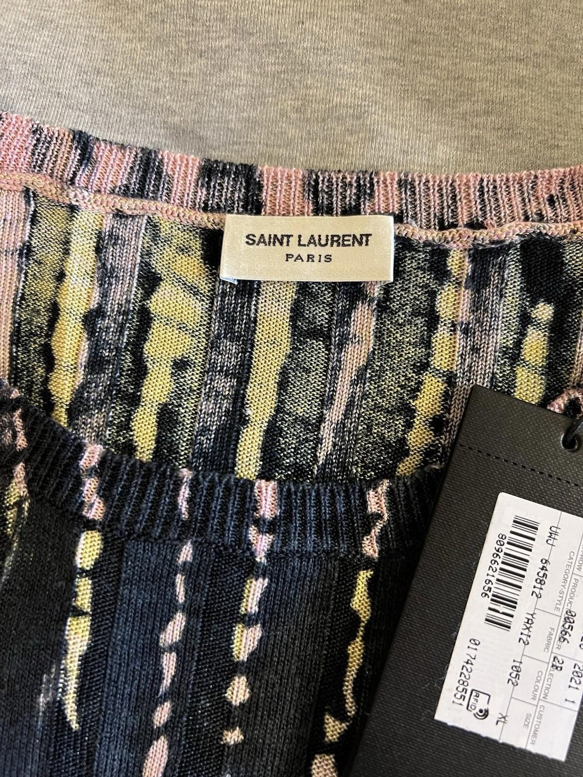Saint Laurent Paris Saint Laurent Paris Tie Dye Linen Knit Sweater XL Size US XL / EU 56 / 4 - 5 Thumbnail