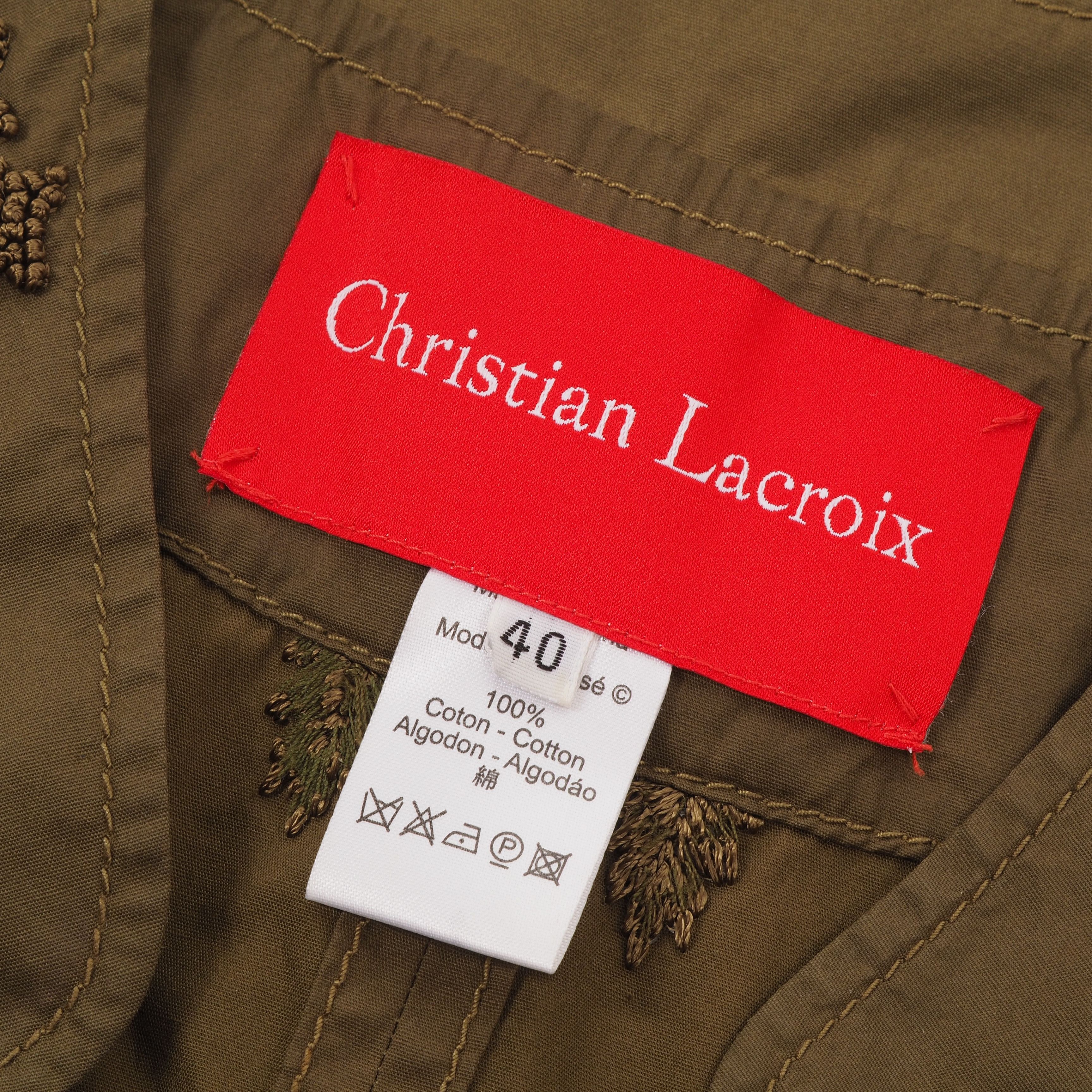 Christian Lacroix Christian Lacroix Vintage Cotton Khaki Embroidery Dress Size M / US 6-8 / IT 42-44 - 5 Thumbnail