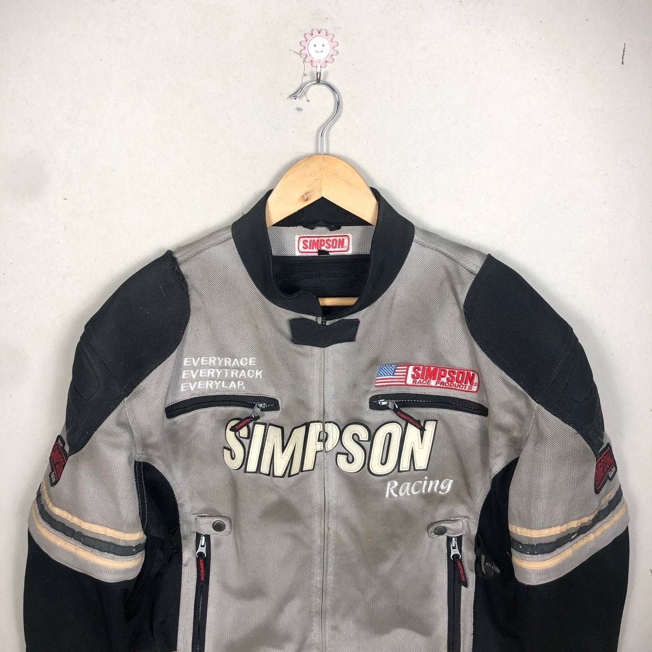 Sports Specialties × Vintage Vintage Simpson Mesh Riding Jacket Racing USA Padded Jacket Size US L / EU 52-54 / 3 - 4 Thumbnail