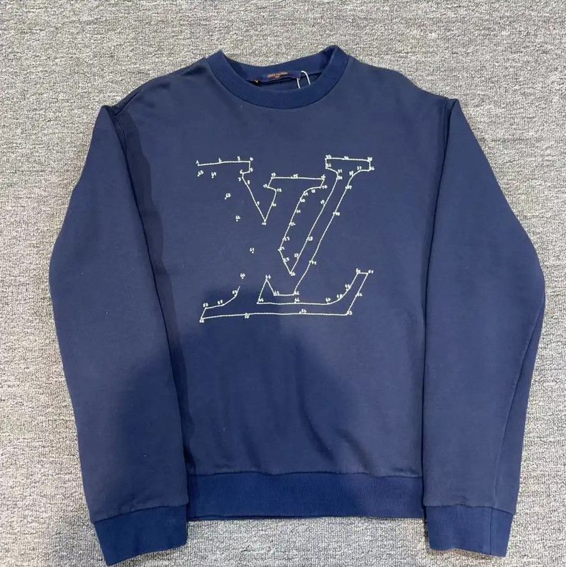 Louis Vuitton Louis Vuitton Blue Cotton Blend Sweatshirt 0089 Size US S / EU 44-46 / 1 - 1 Thumbnail