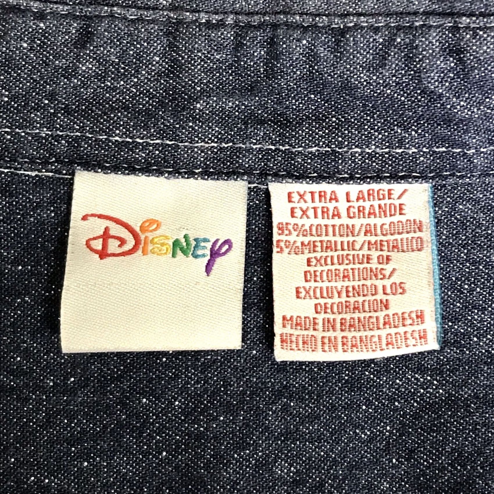 Disney VINTAGE Disney Women Denim Button-Up Shirt Embroidered Pooh Tigger Christmas Long Sleeve XL Blue Size XL / US 12-14 / IT 48-50 - 3 Thumbnail