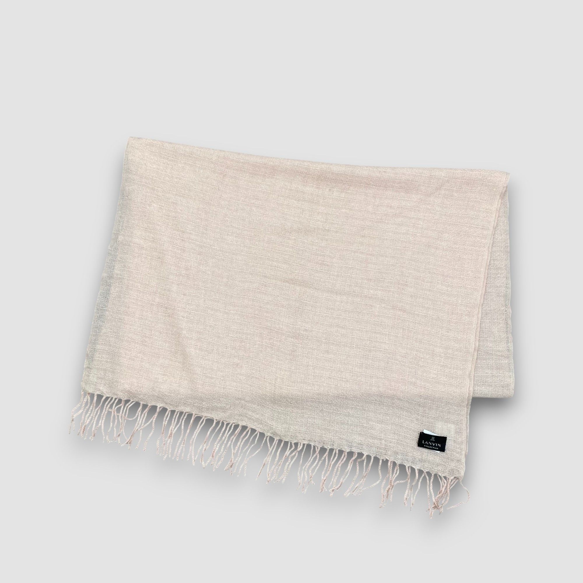 Lanvin Vintage Lanvin Scarf Muffler Wool Winter Fringe Scarves Size ONE SIZE - 3 Thumbnail