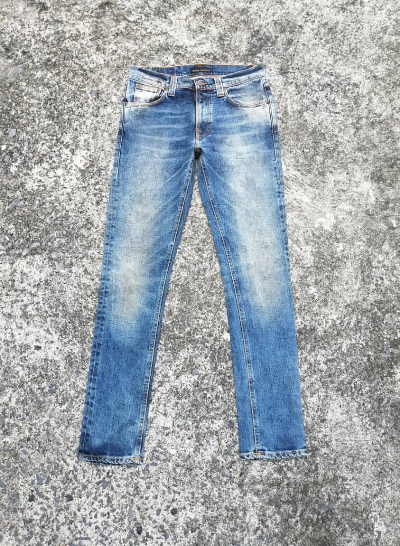 Nudie Jeans Nudie Jeans Lean Dean Dark Light Denim Jeans Size US 31 - 1 Thumbnail