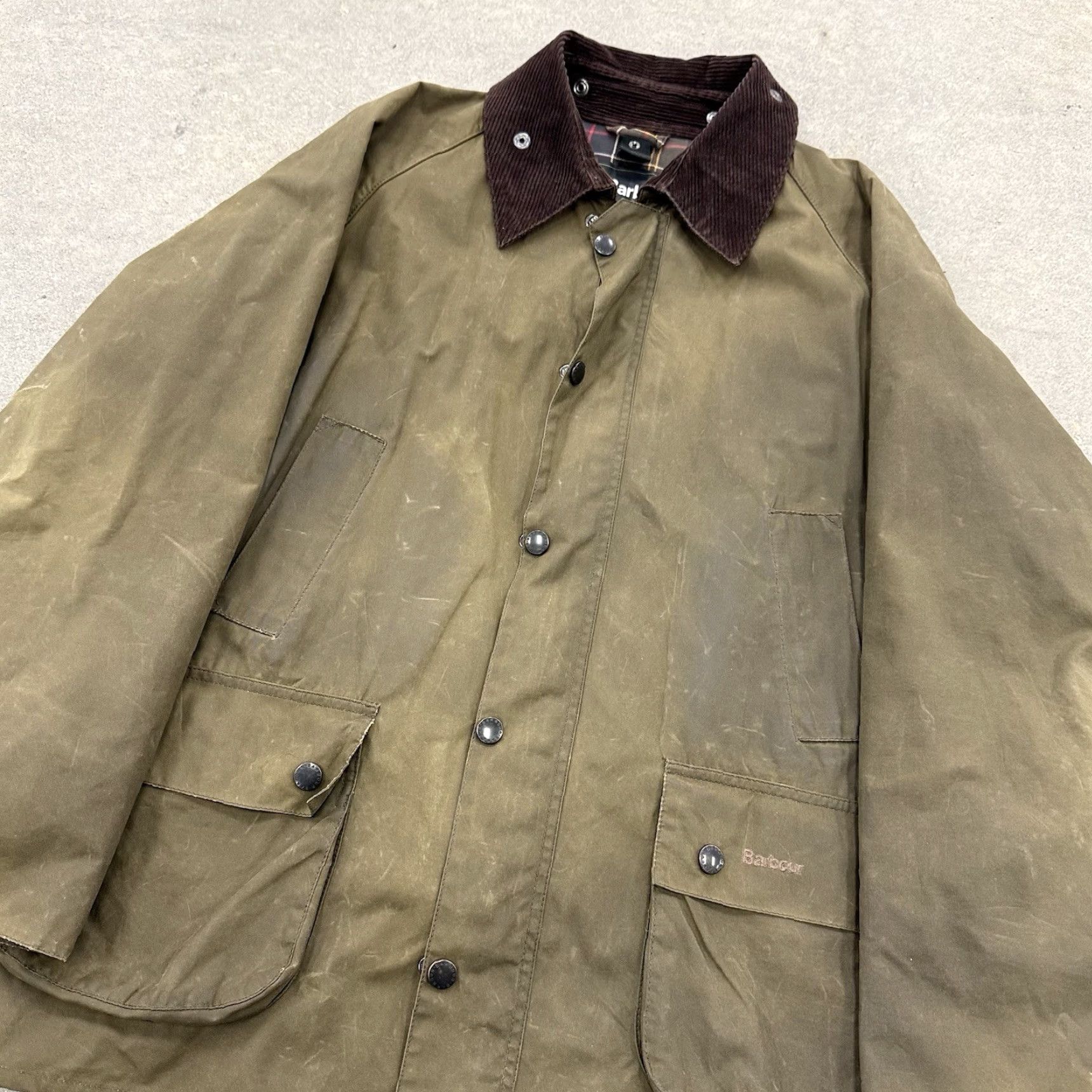 Barbour Barbour Waxed Jacket Green Bedale Solid L Outdoor Pockets Mens Regular Long Sleeve Size US L / EU 52-54 / 3 - 6 Thumbnail