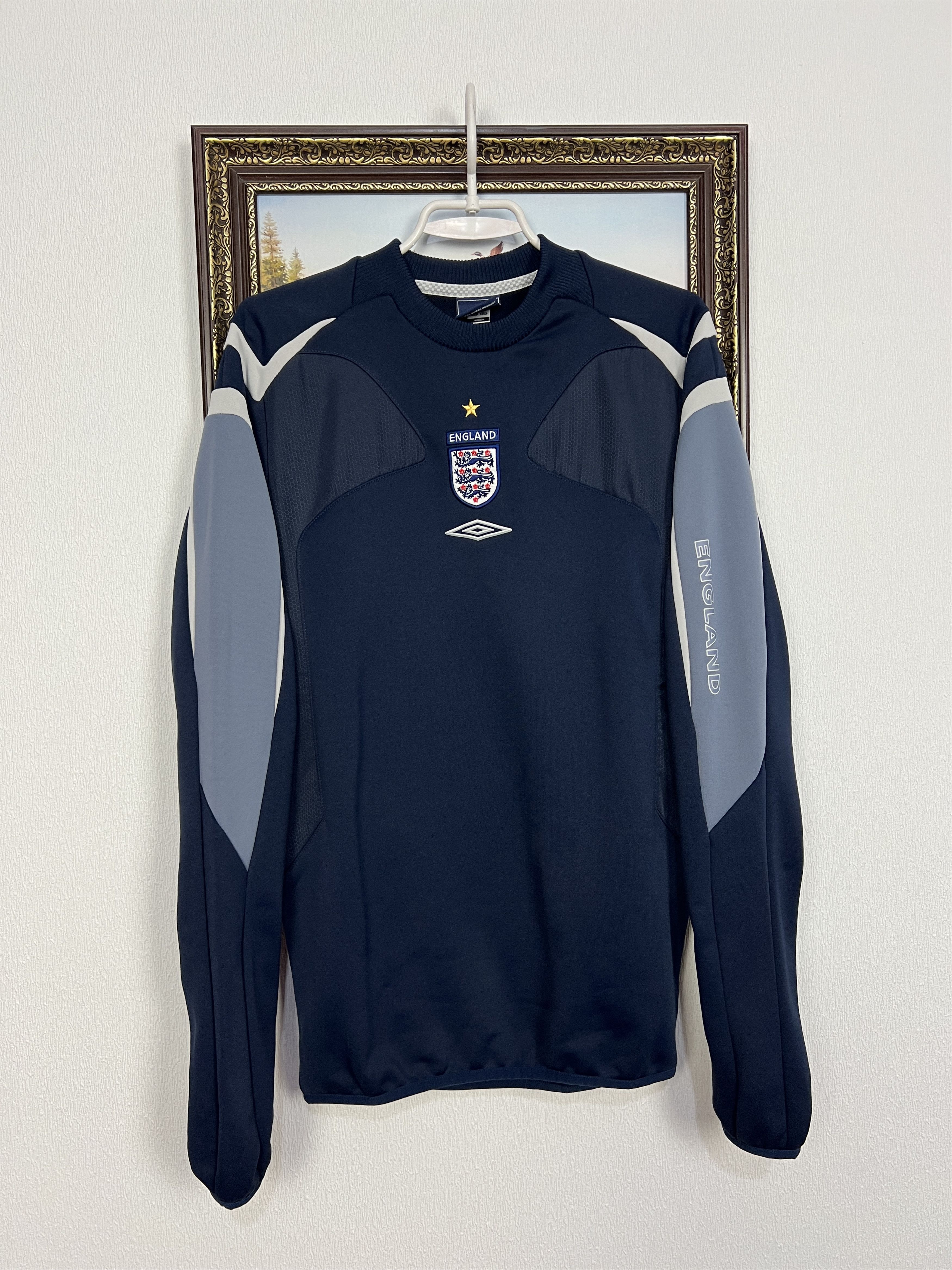 Umbro Vintage 2000's England Train Sweatshirt Soccer Track Top Size US S / EU 44-46 / 1 - 1 Thumbnail