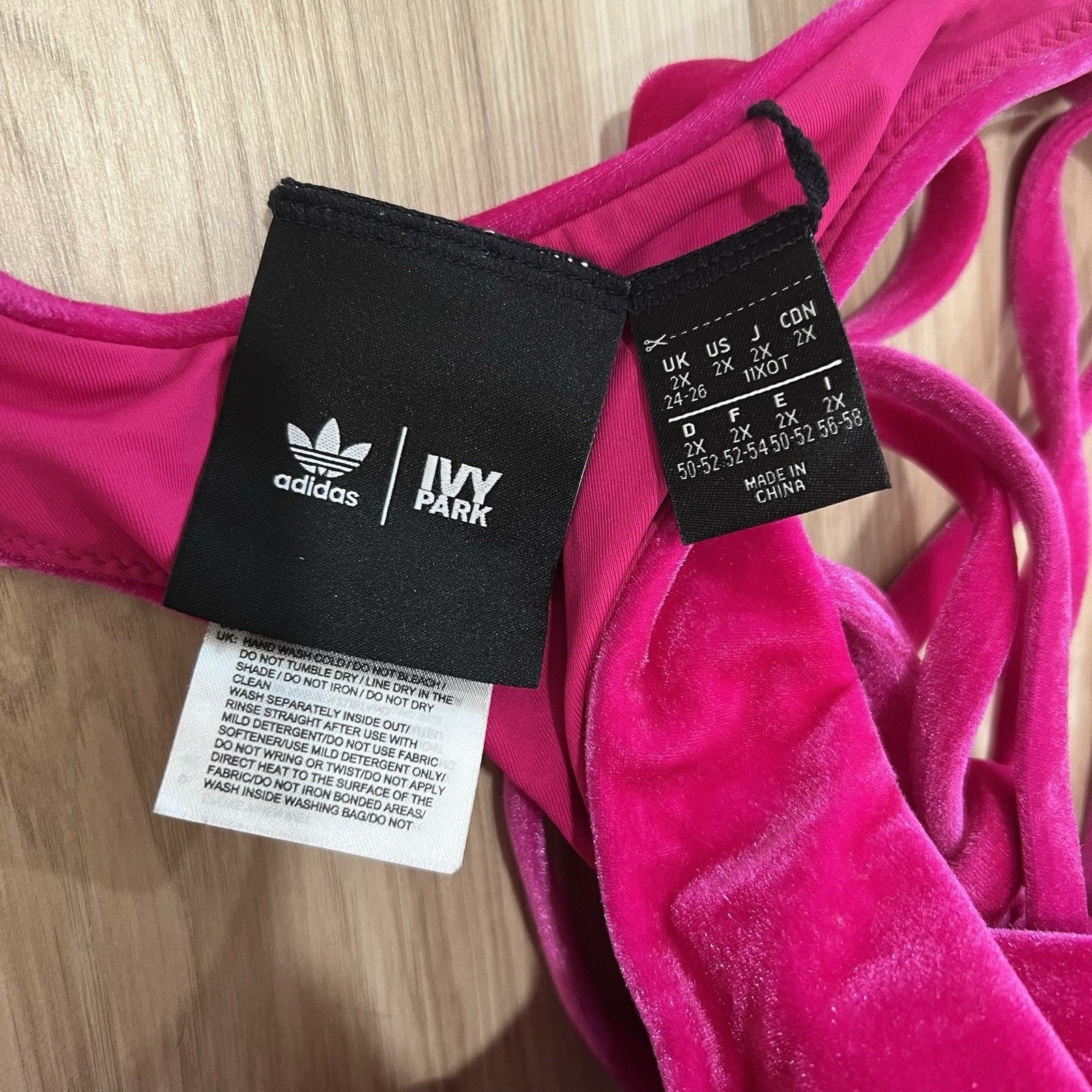 Adidas adidas IVY PARK 2X Pink Velvet Sexy Beyonce Bra Size ONE SIZE - 7 Thumbnail