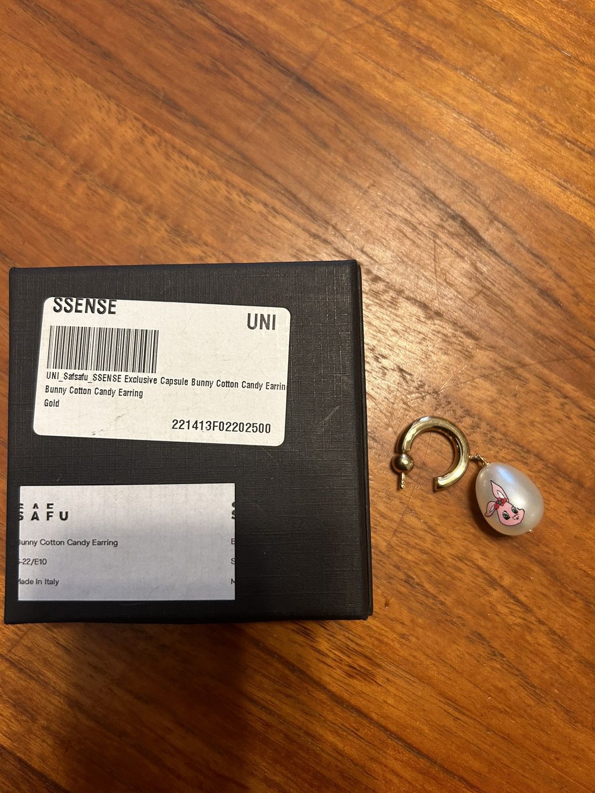 SSENSE Ssense x Safsafu exclusive Bunny Cotton Candy Earring Size ONE SIZE - 4 Thumbnail