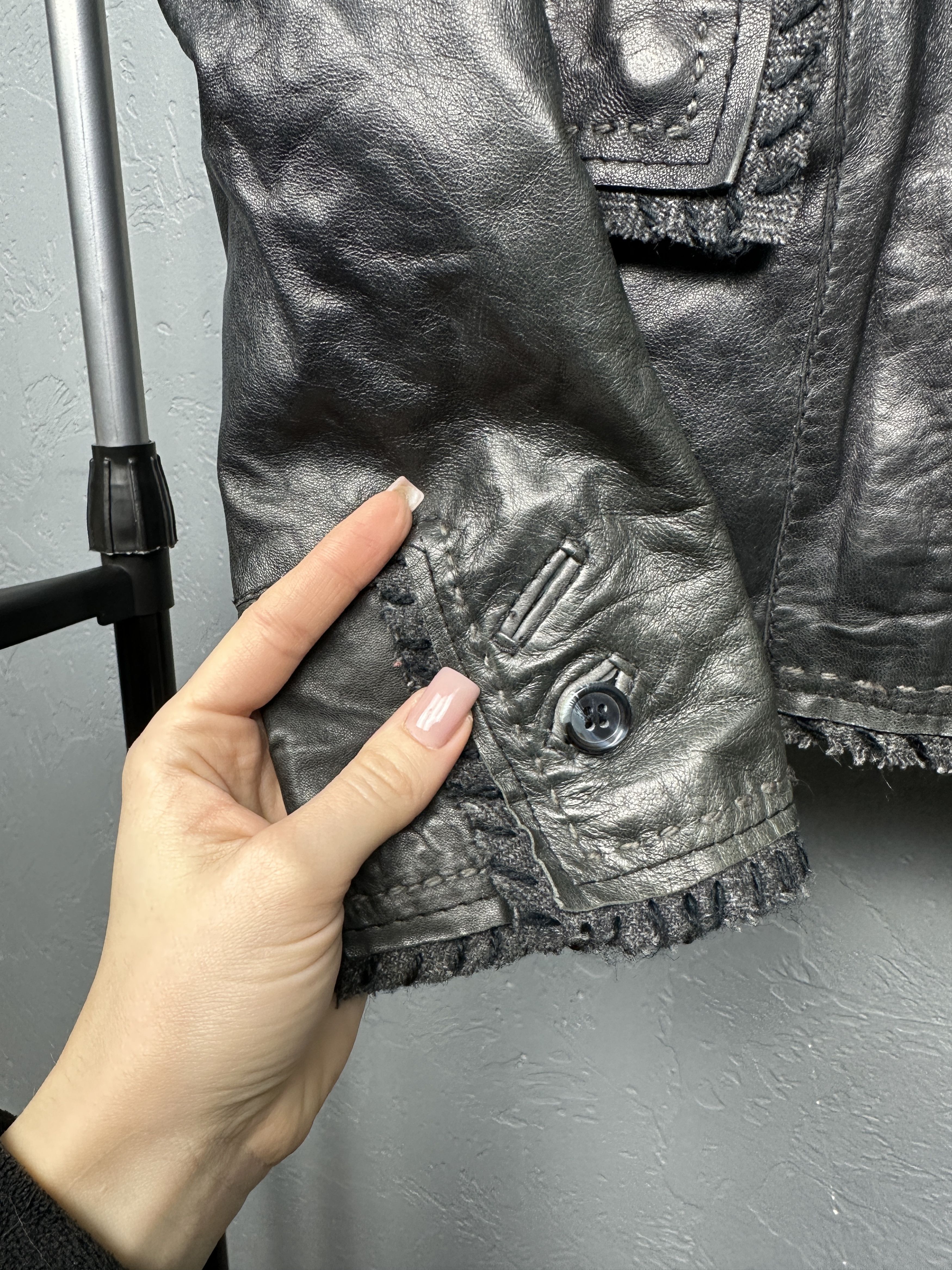 Milestone Milestone Womens Lamb Leather Jacket Size M / US 6-8 / IT 42-44 - 4 Thumbnail