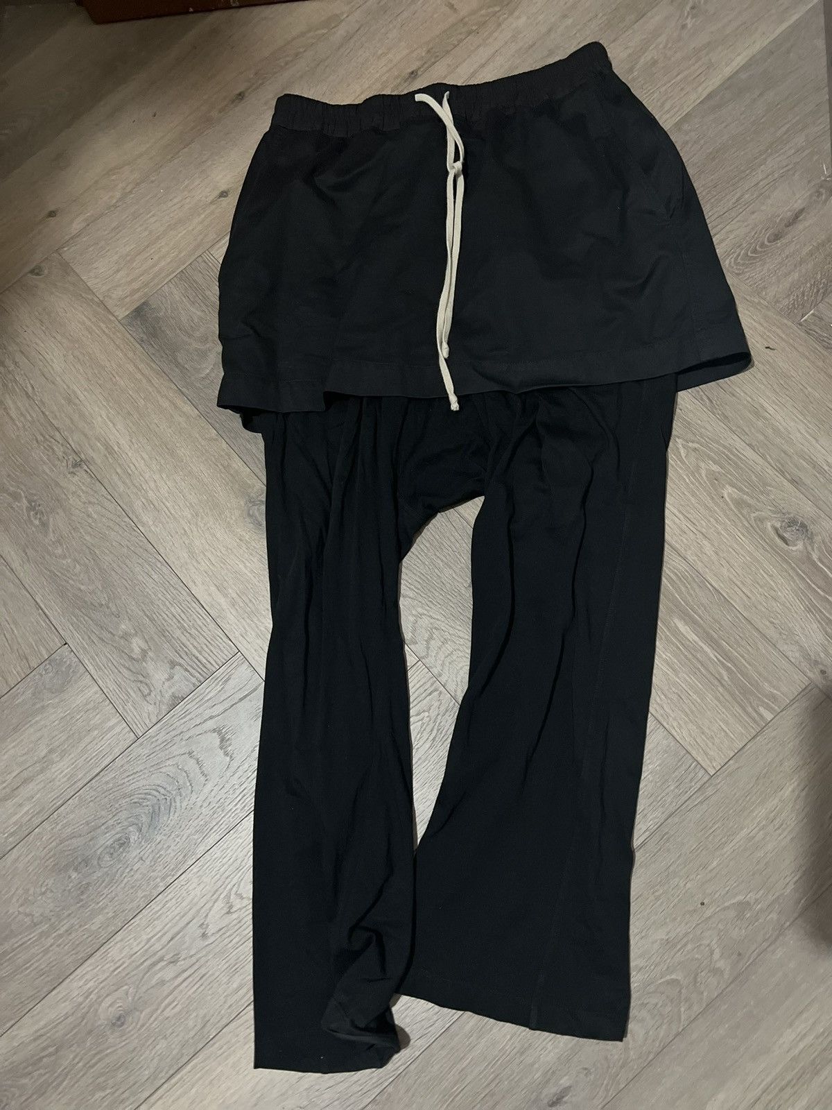 image of Rick Owens Skirt Pants in Black, Men's (Size 33)