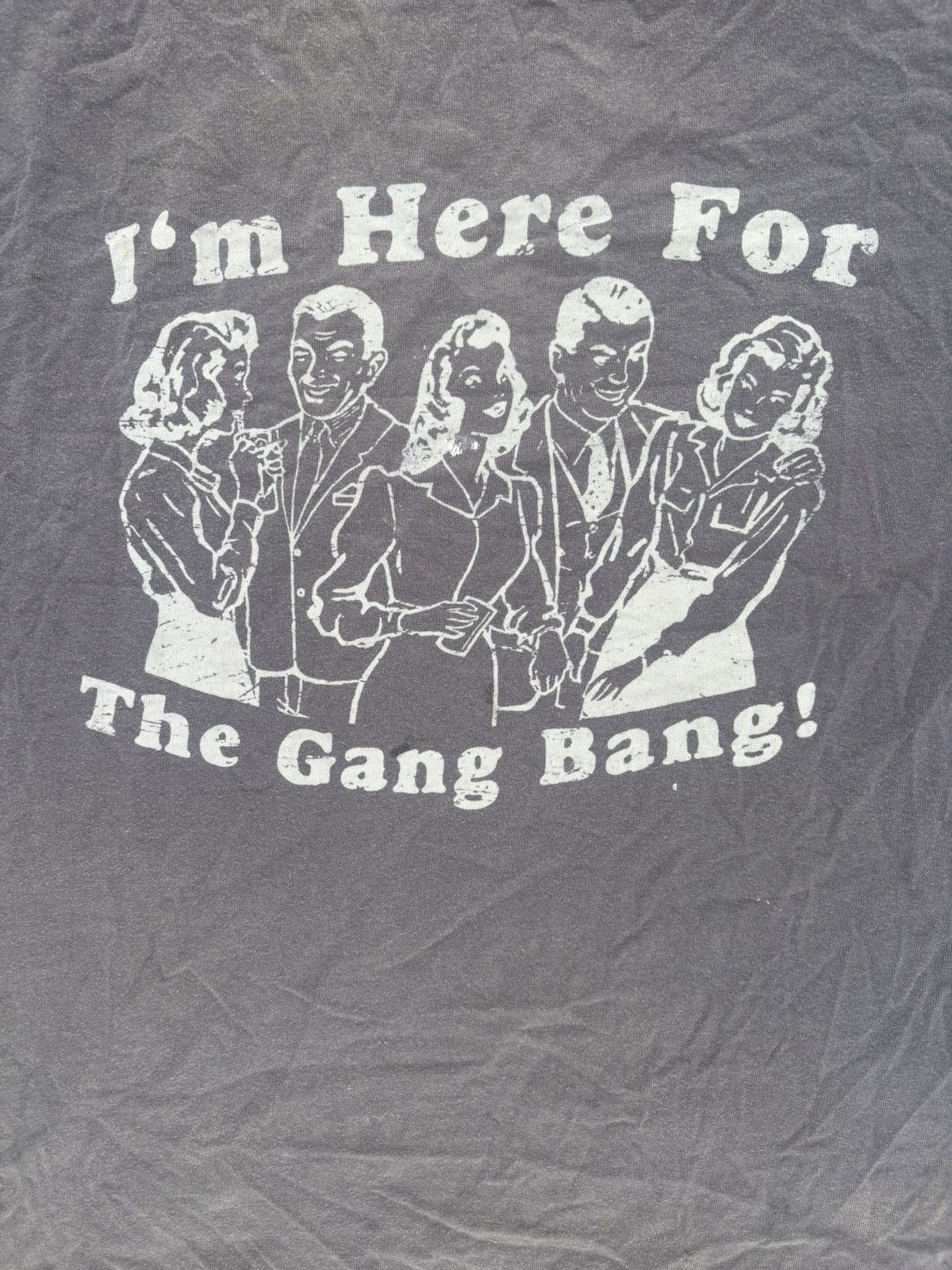 Vintage Vintage 90s Gang Bang T Shirt Size US XL / EU 56 / 4 - 2 Thumbnail