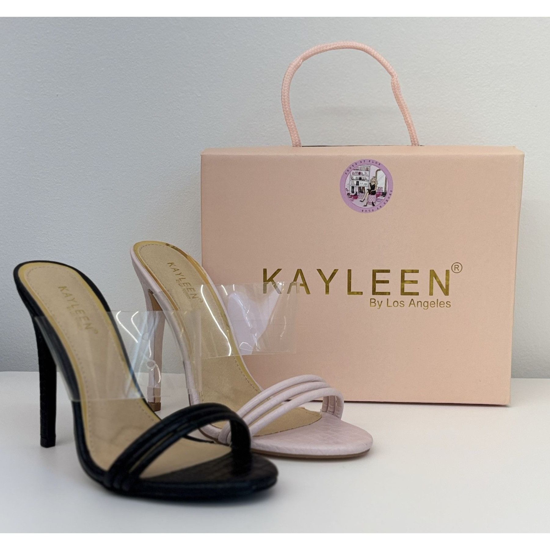 Other KAYLEEN / Berkley-16 / Black Croc-Embossed / Clear / Strap / Size US 8 / IT 38 - 7 Thumbnail