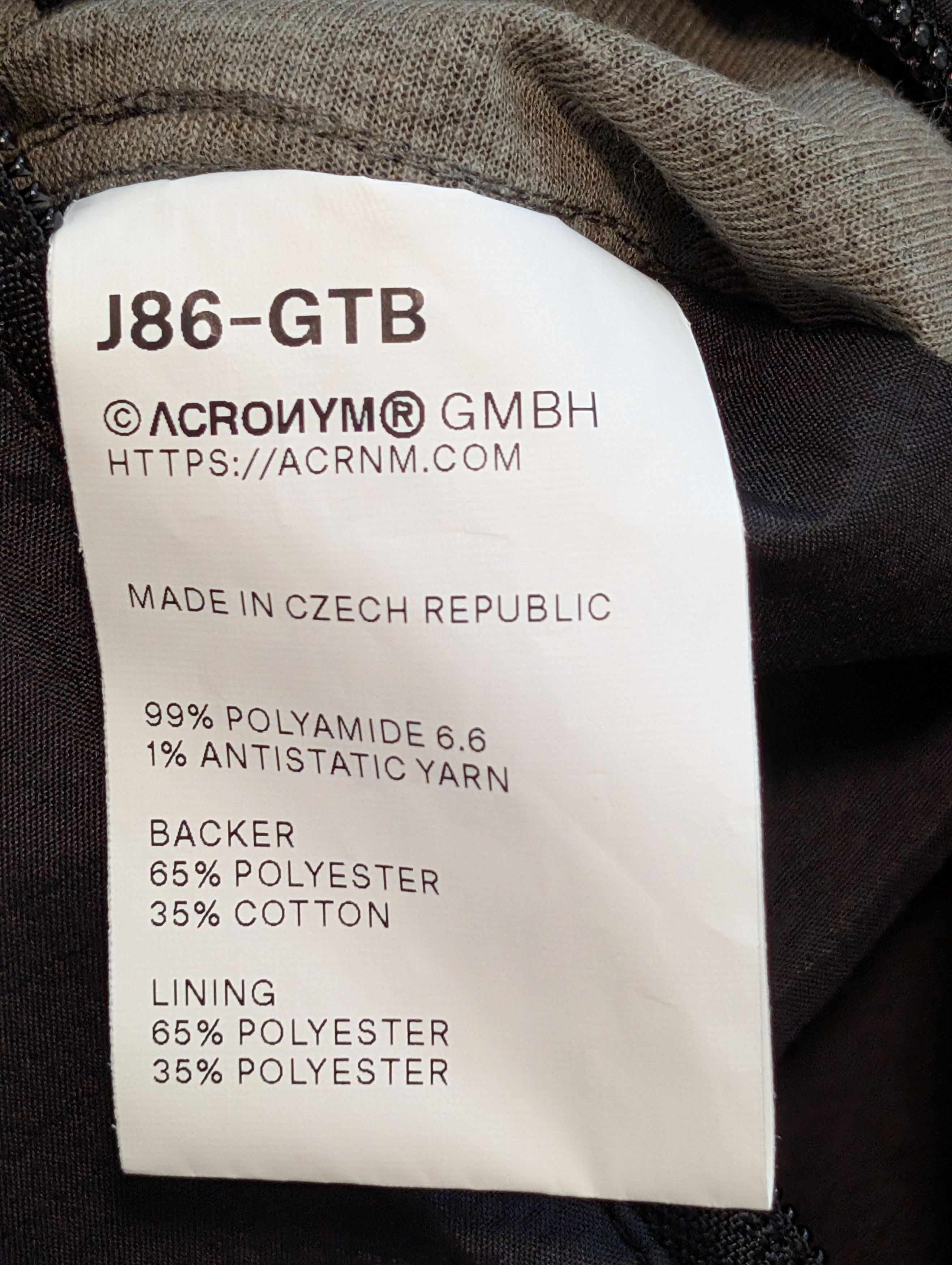 Acronym ACRONYM J86-GTB Black Size XL (Full Pack) Size US XL / EU 56 / 4 - 8 Thumbnail