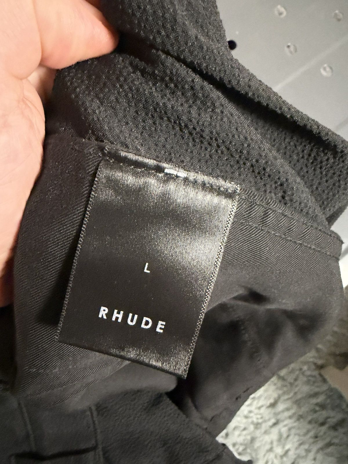 Rhude Seersucker Parachute Cargo Pants in Black Size US 33 - 12 Thumbnail
