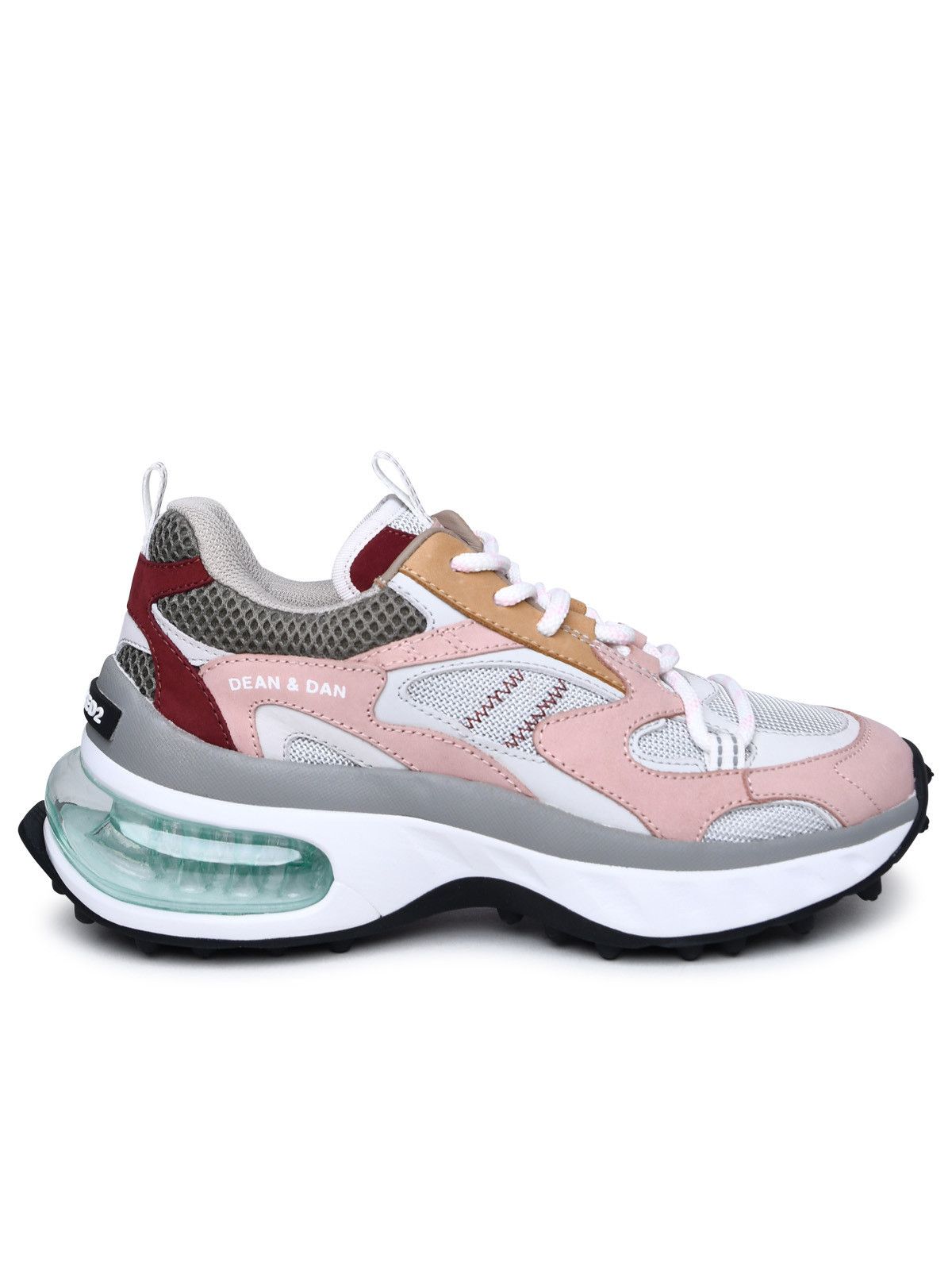 image of Dsquared2 'bubble' Multi Leather Blend Sneakers in Pink, Women's (Size 7)