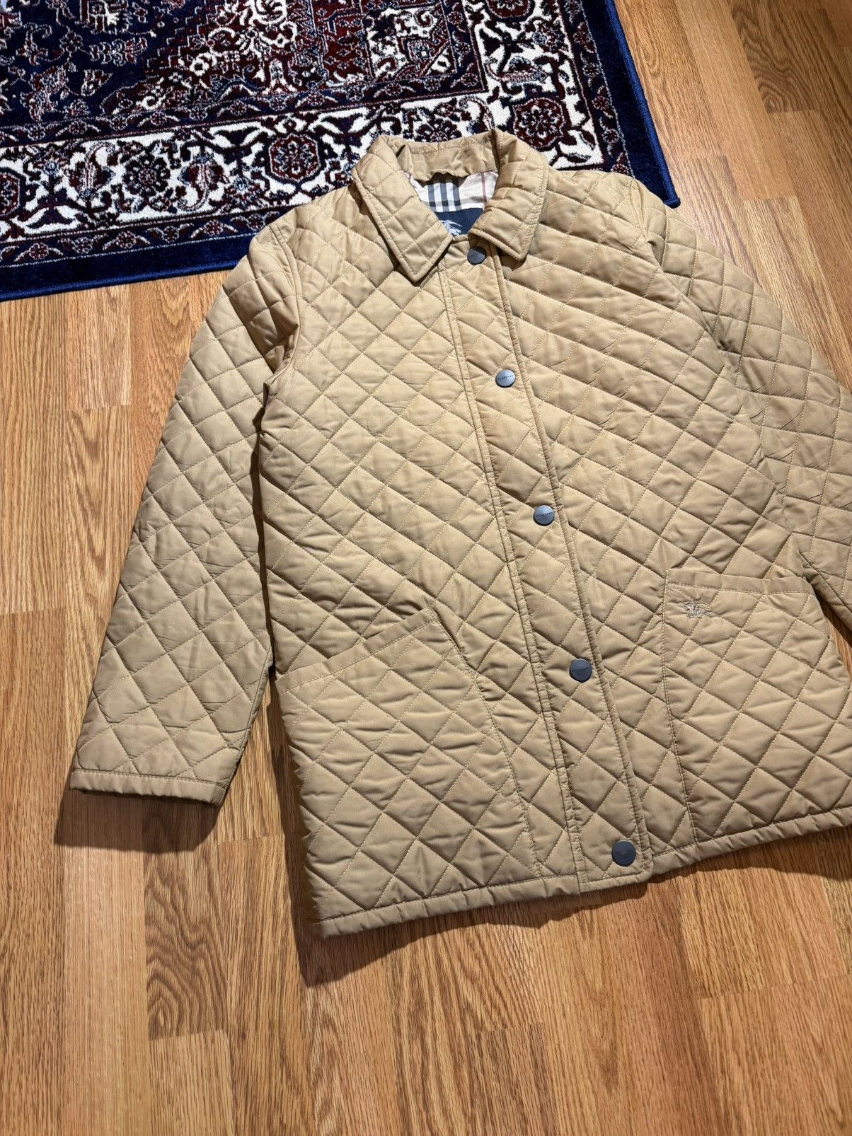Burberry Burberry London Quilted Jacket Nova Check Lining Sand Size XXS / US 00 / IT 34 - 2 Thumbnail