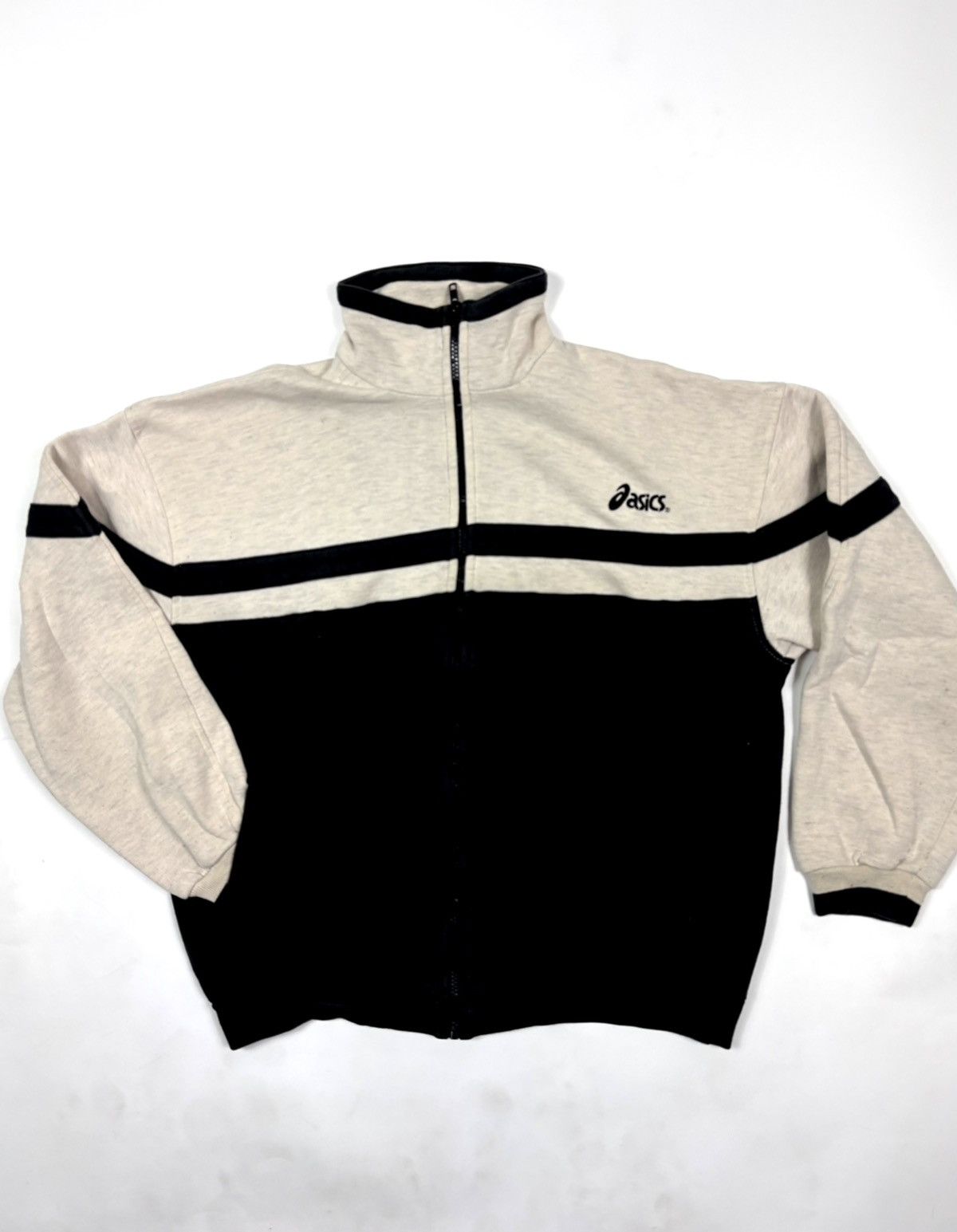 Asics Vintage 1990s Asics Piping Stripe Half-Zip Pullover Size US L / EU 52-54 / 3 - 2 Thumbnail