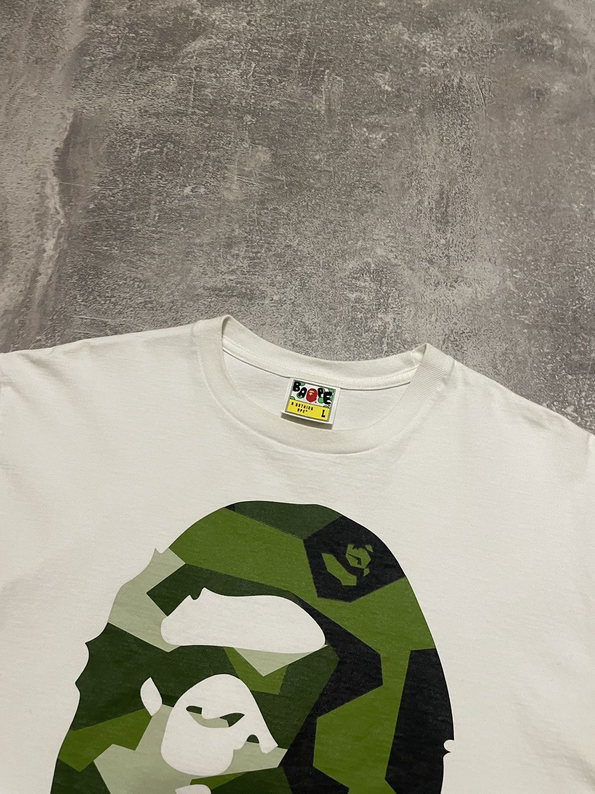 Bape Splinter Camo Big Ape Head Tee Size US L / EU 52-54 / 3 - 5 Thumbnail