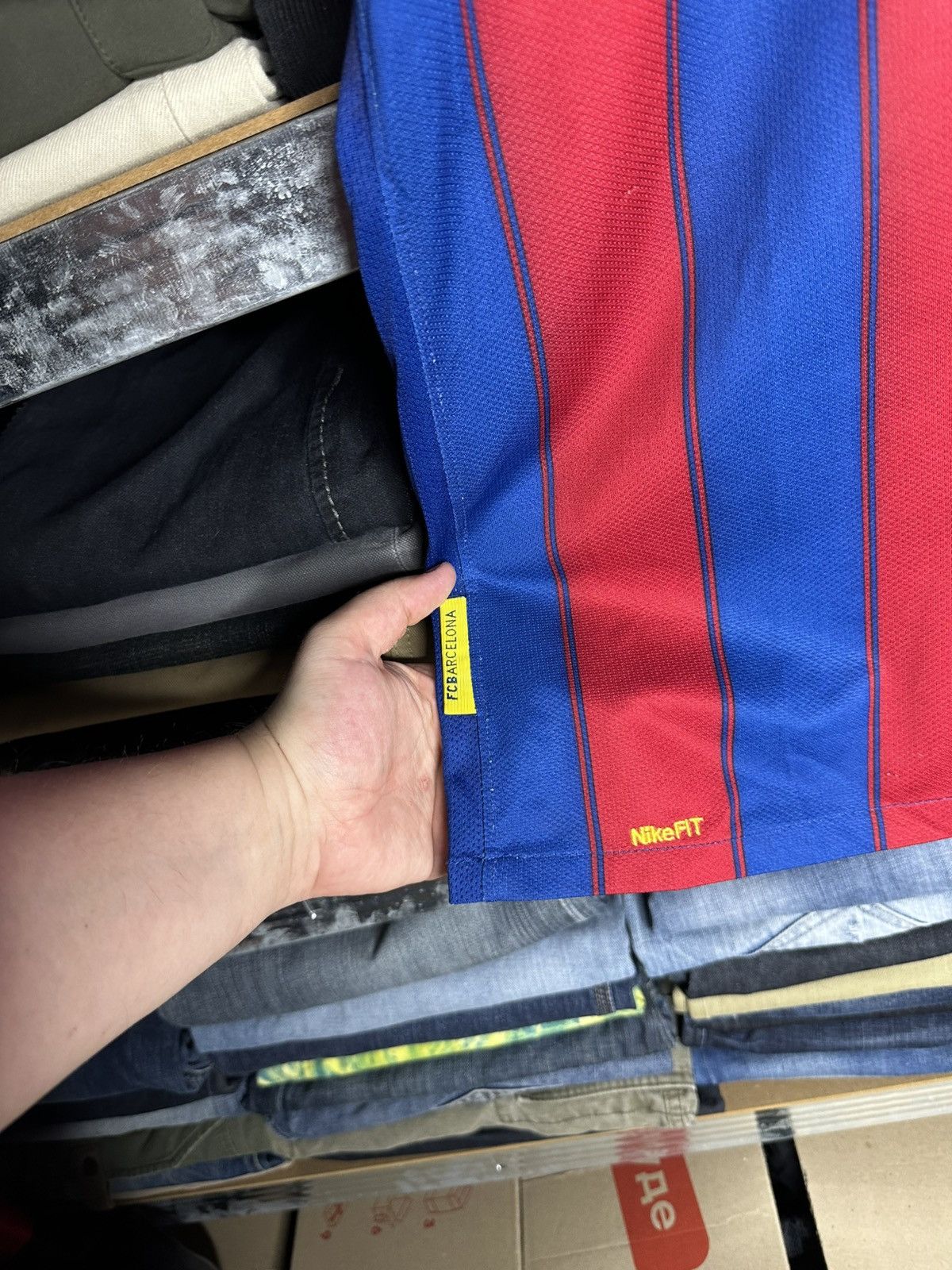Nike FC Barcelona Retro 2009/10 Nike Home Soccer Jersey Size S Size US S / EU 44-46 / 1 - 7 Thumbnail