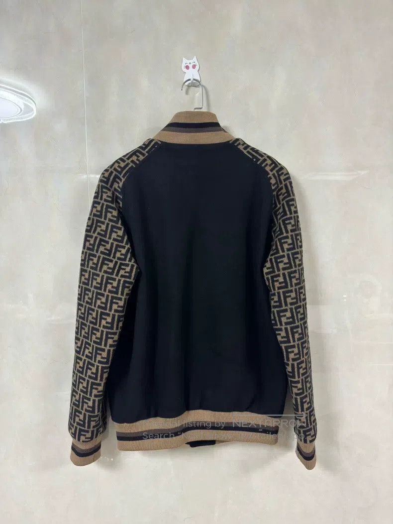 Fendi Fendi Monogram Wool Bomber Jacket Size US M / EU 48-50 / 2 - 2 Thumbnail