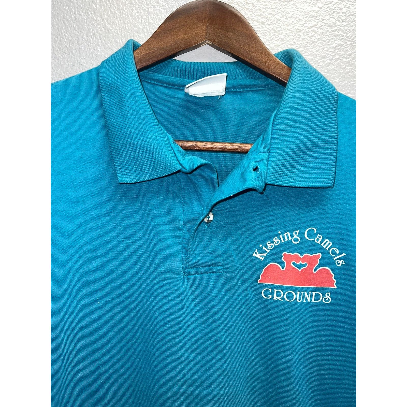 Vintage Vintage Kissing Camels Golf Polo Grounds Golfing Teal Shirt Size US L / EU 52-54 / 3 - 2 Thumbnail