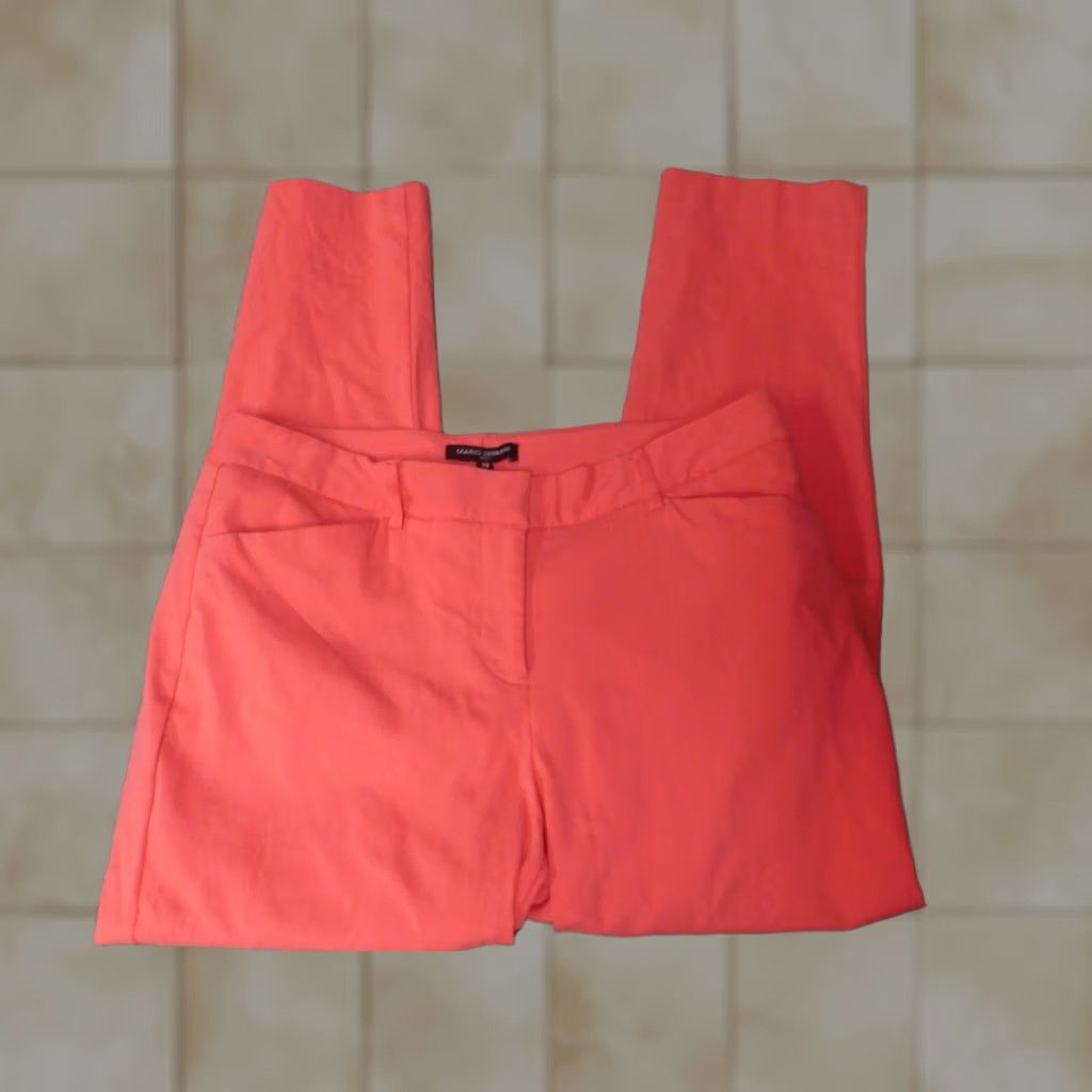 Vintage Mario Serrani Women Pants 10 Red Stretch Straight Chino Size 32" / US 10 / IT 46 - 1 Thumbnail
