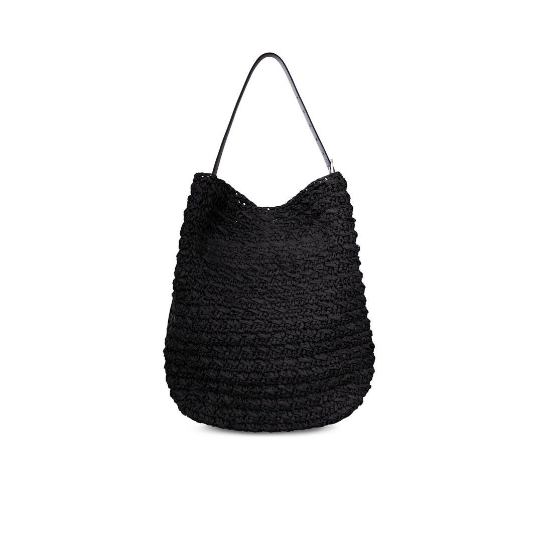 Toteme TOTEME Belted Black Raffia Tote Bag New Size ONE SIZE - 3 Thumbnail