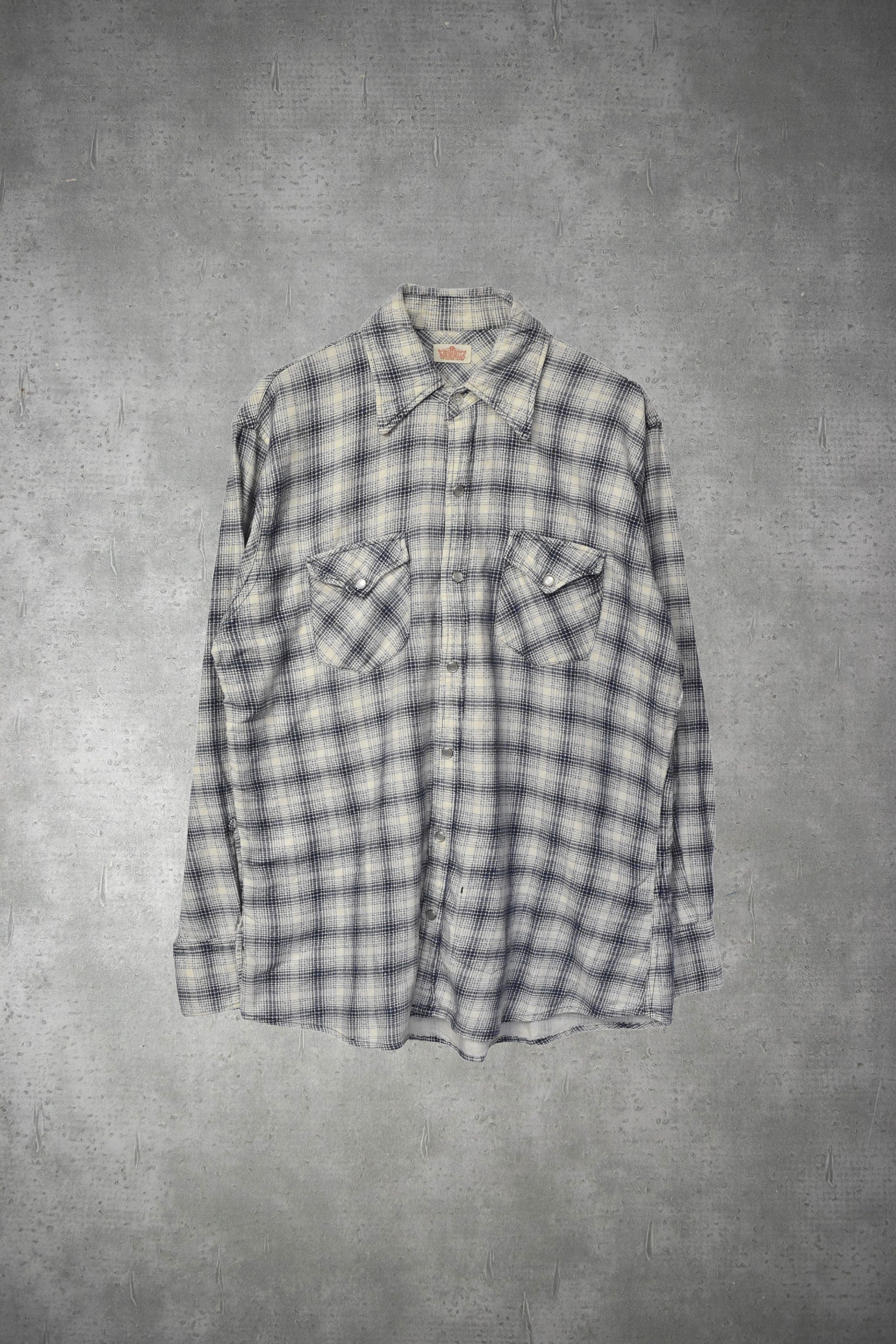 image of Hollywood Ranch&market Hollywood Ranch Market/checker Shirt/21584 - 0379 53 in Grey (Size Medium)