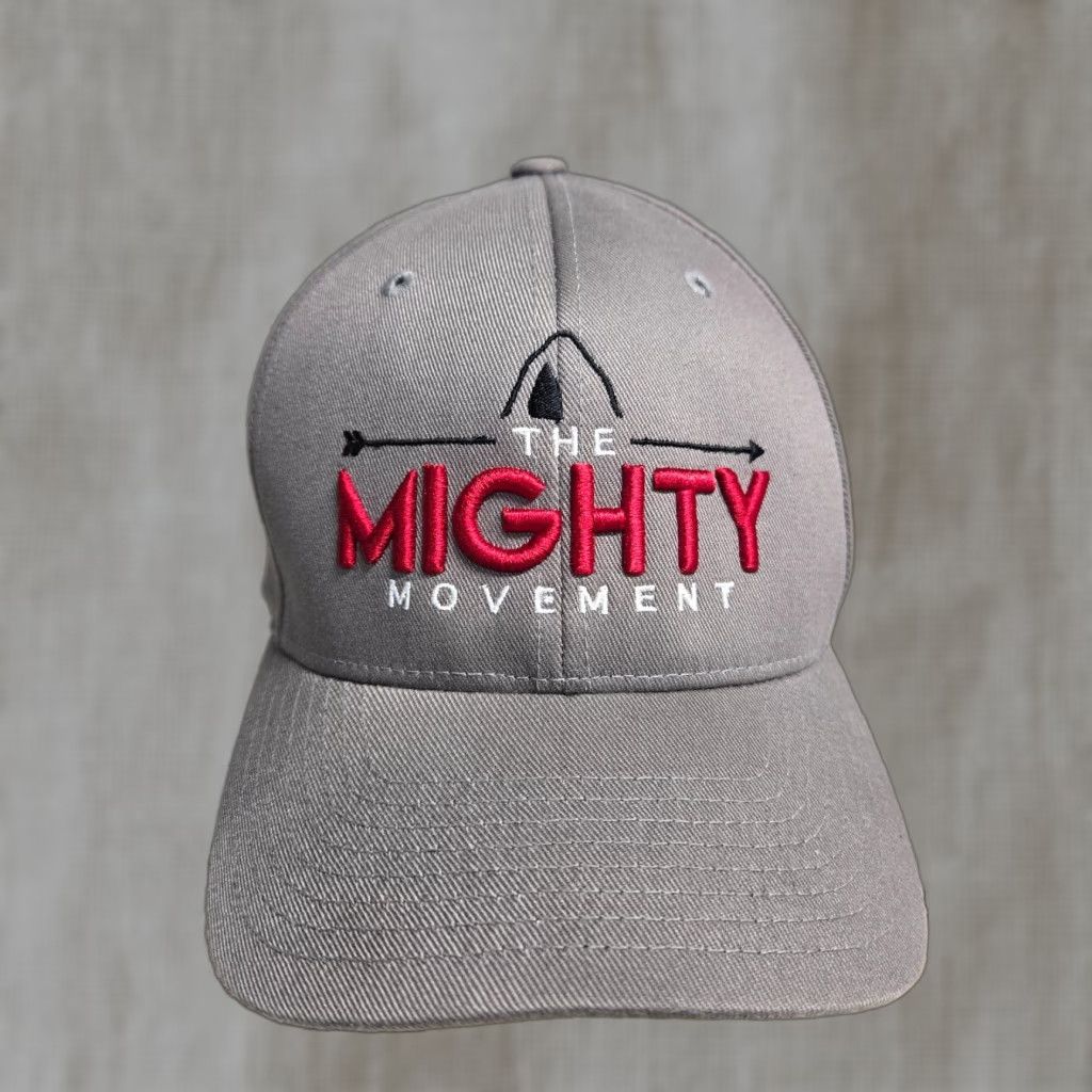Vintage The Mighty Movement Arrow Bow Gray Hat Cap Adult Flex Fit Small Medium Size ONE SIZE - 1 Thumbnail