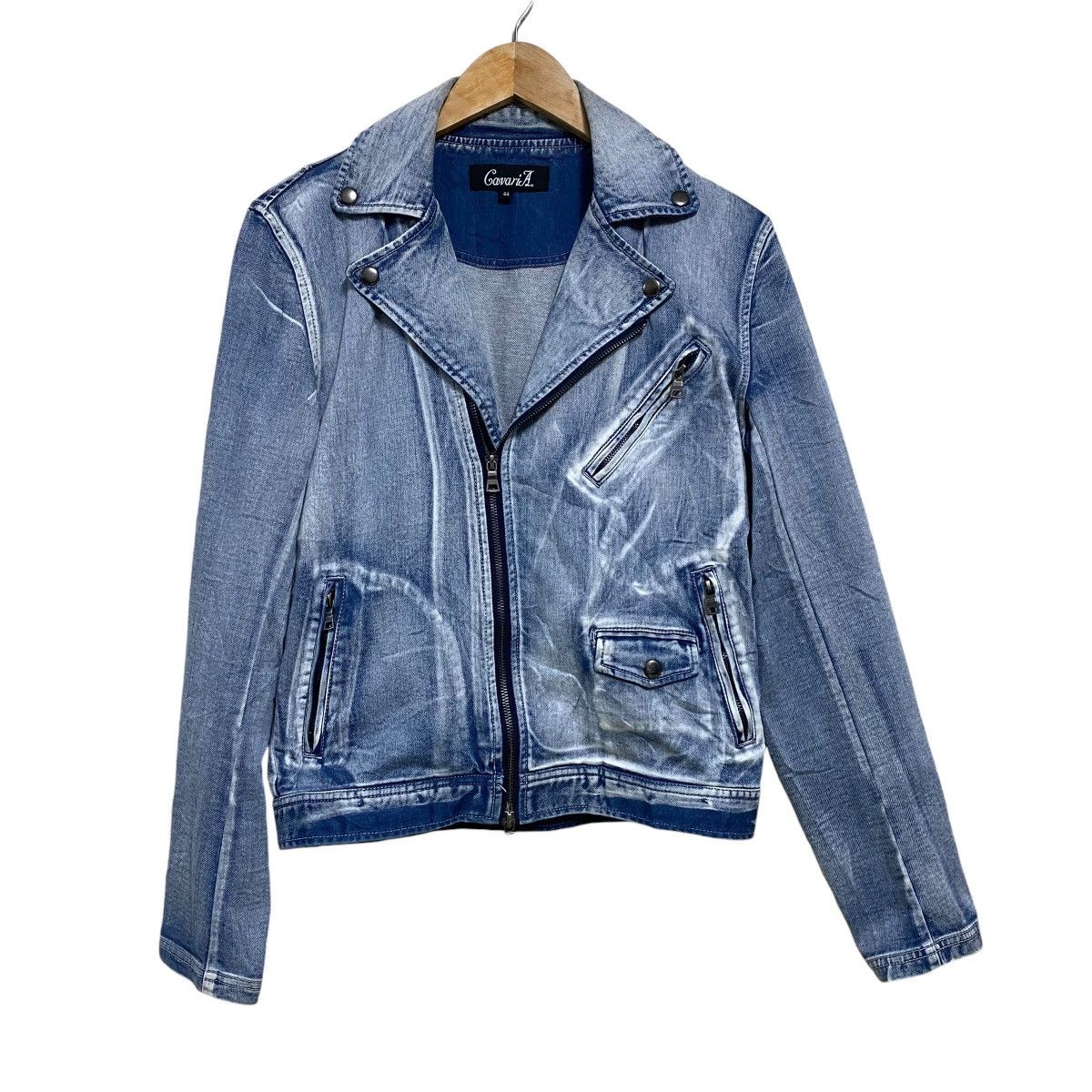 ジャケット・アウター 00s archive L.G.B. denim jacket grunge 00s Le Grande Bleu (L.G.B) 'Biker' Cut Distressed Denim