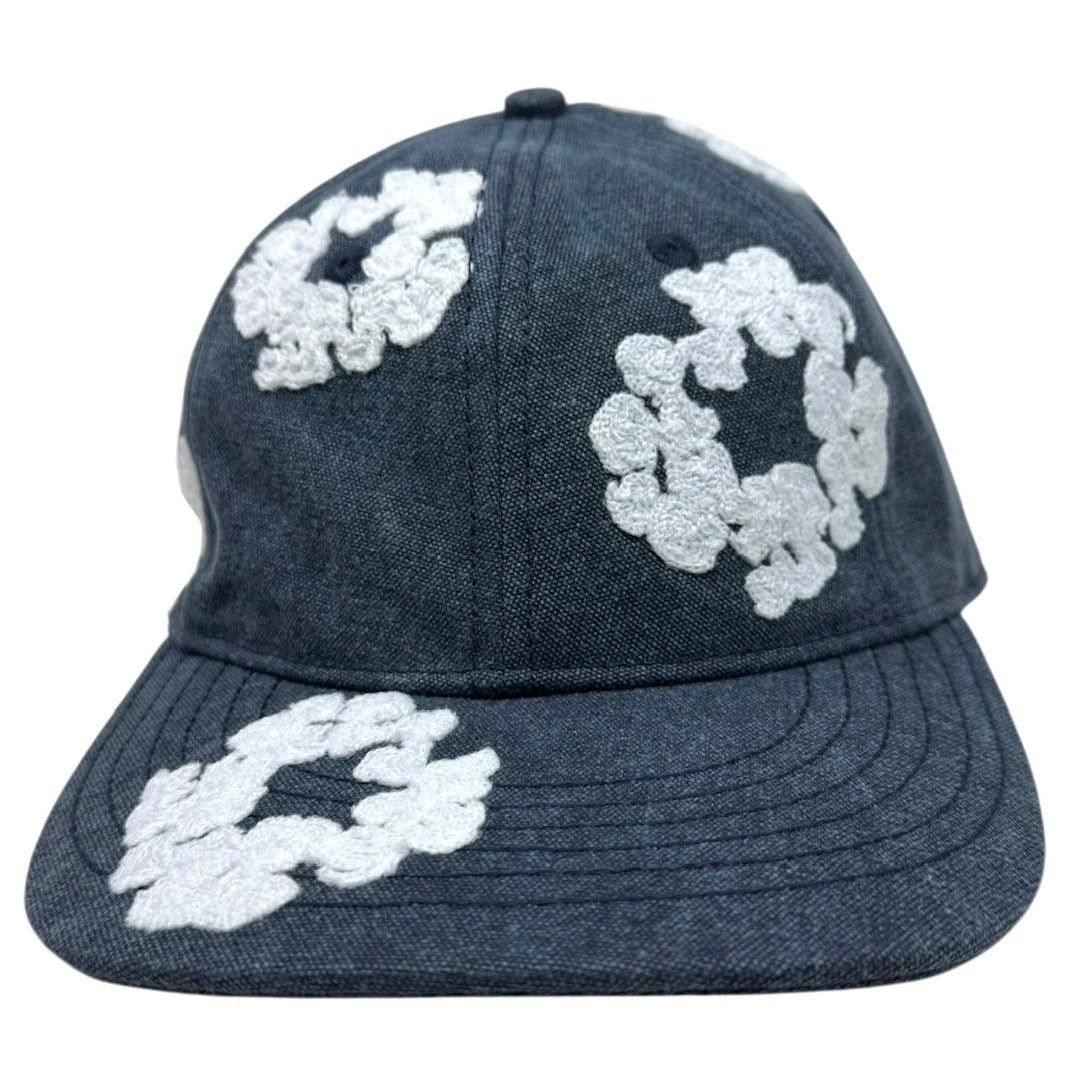 DENIM TEARS Denim Tears Cotton Wreath Dyed Strapback Hat Cap in Navy Size ONE SIZE - 2 Thumbnail