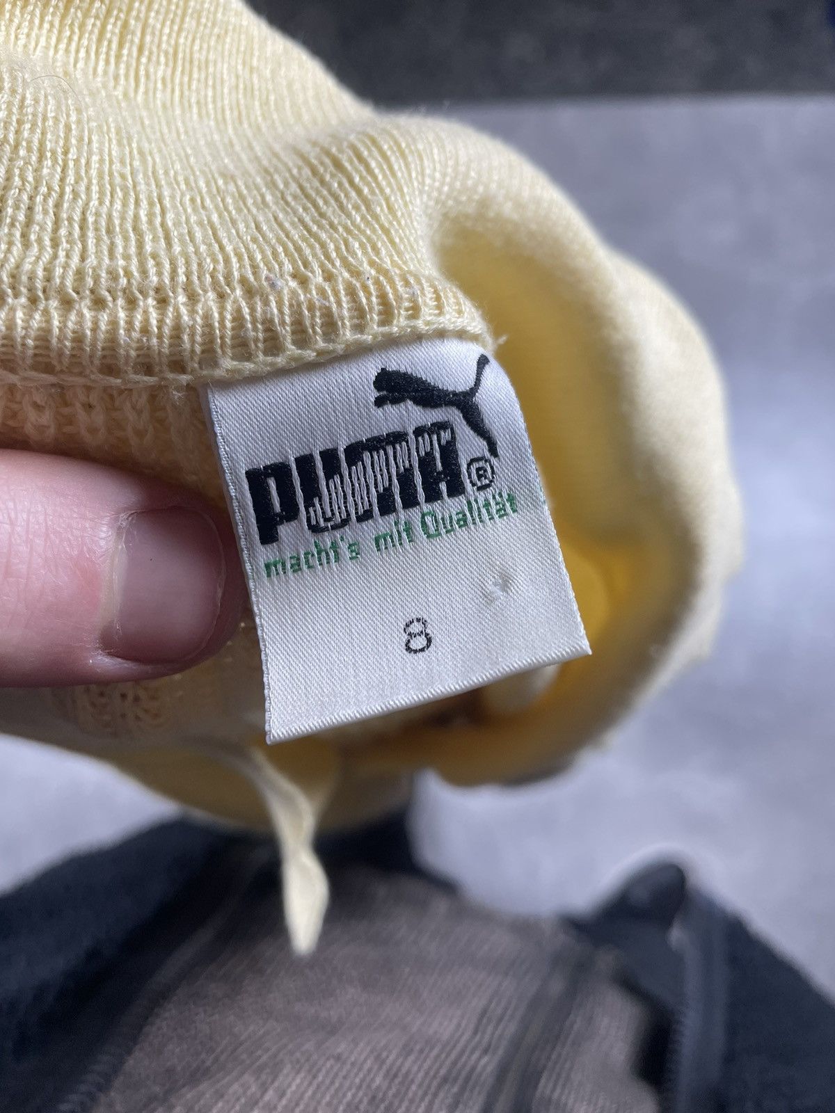 Puma × Vintage Puma Vintage Classic Logo Yellow Waffle Knitted Sweater Size US XXL / EU 58 / 5 - 6 Thumbnail