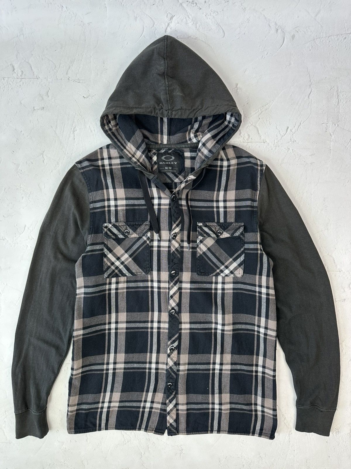 Oakley Vintage Oakley Check Hooded Flaneel Shirt Size US M / EU 48-50 / 2 - 1 Thumbnail