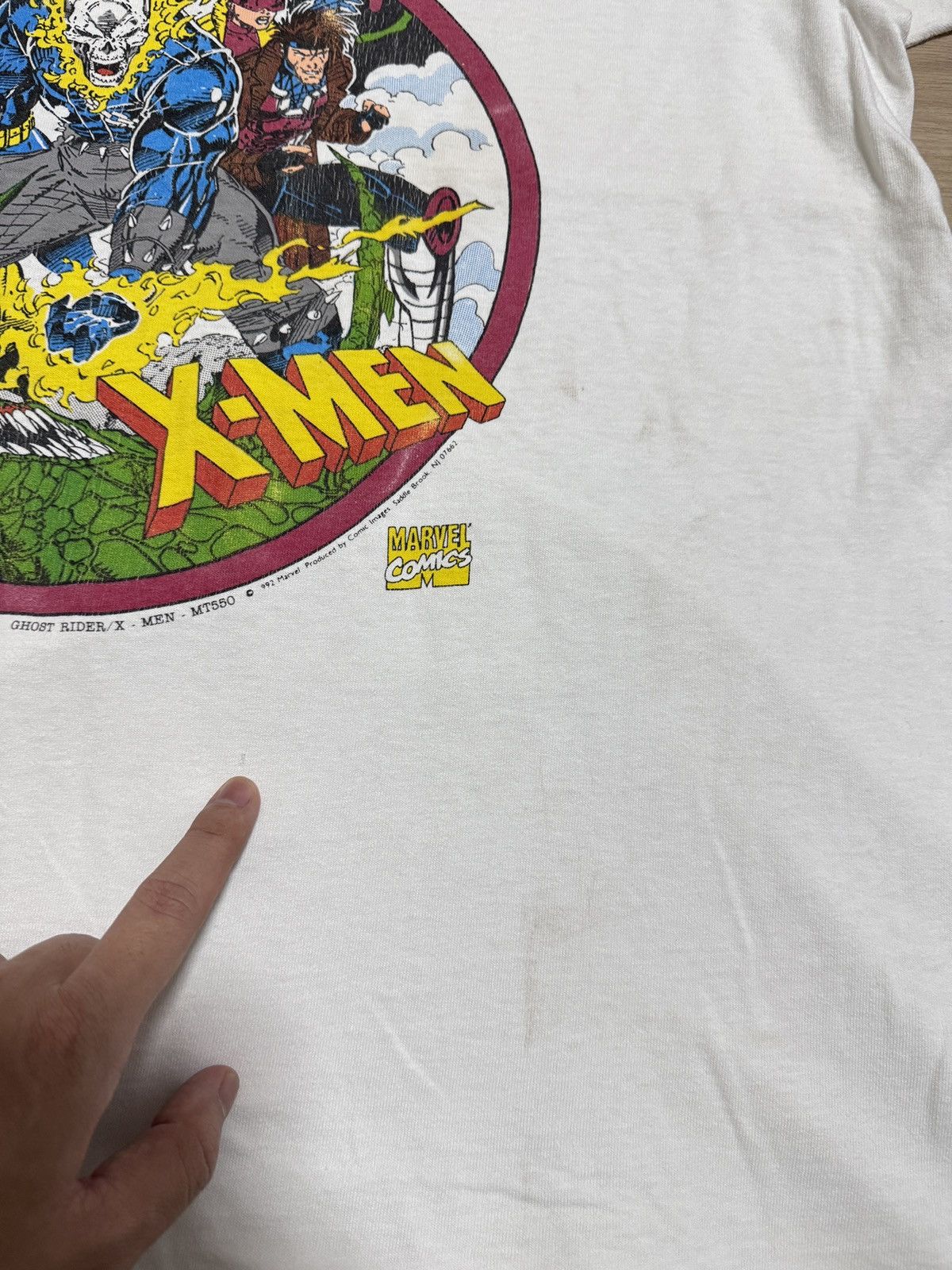 Marvel Comics × Vintage Vintage 1992 Marvel Ghost Rider/X-Men Size US XL / EU 56 / 4 - 5 Thumbnail