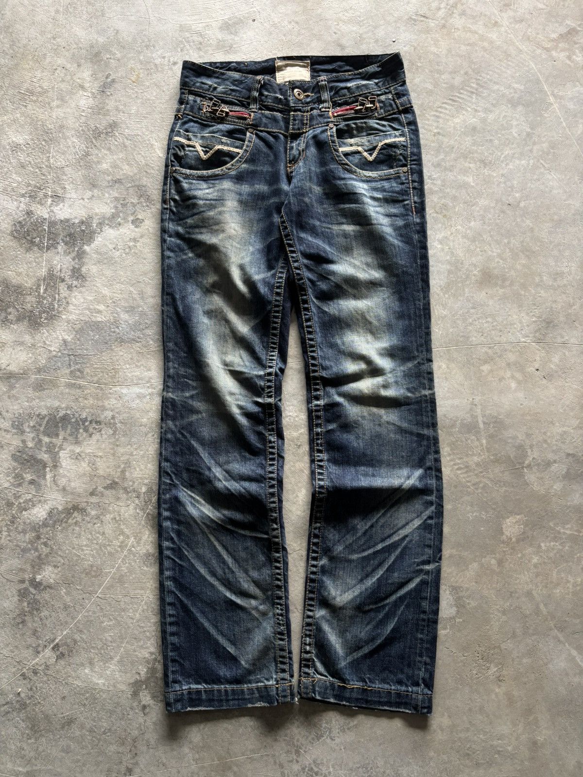If Six Was Nine LOLITA distressed japanese washed whiskered punk grunge Size US 31 - 1 Thumbnail