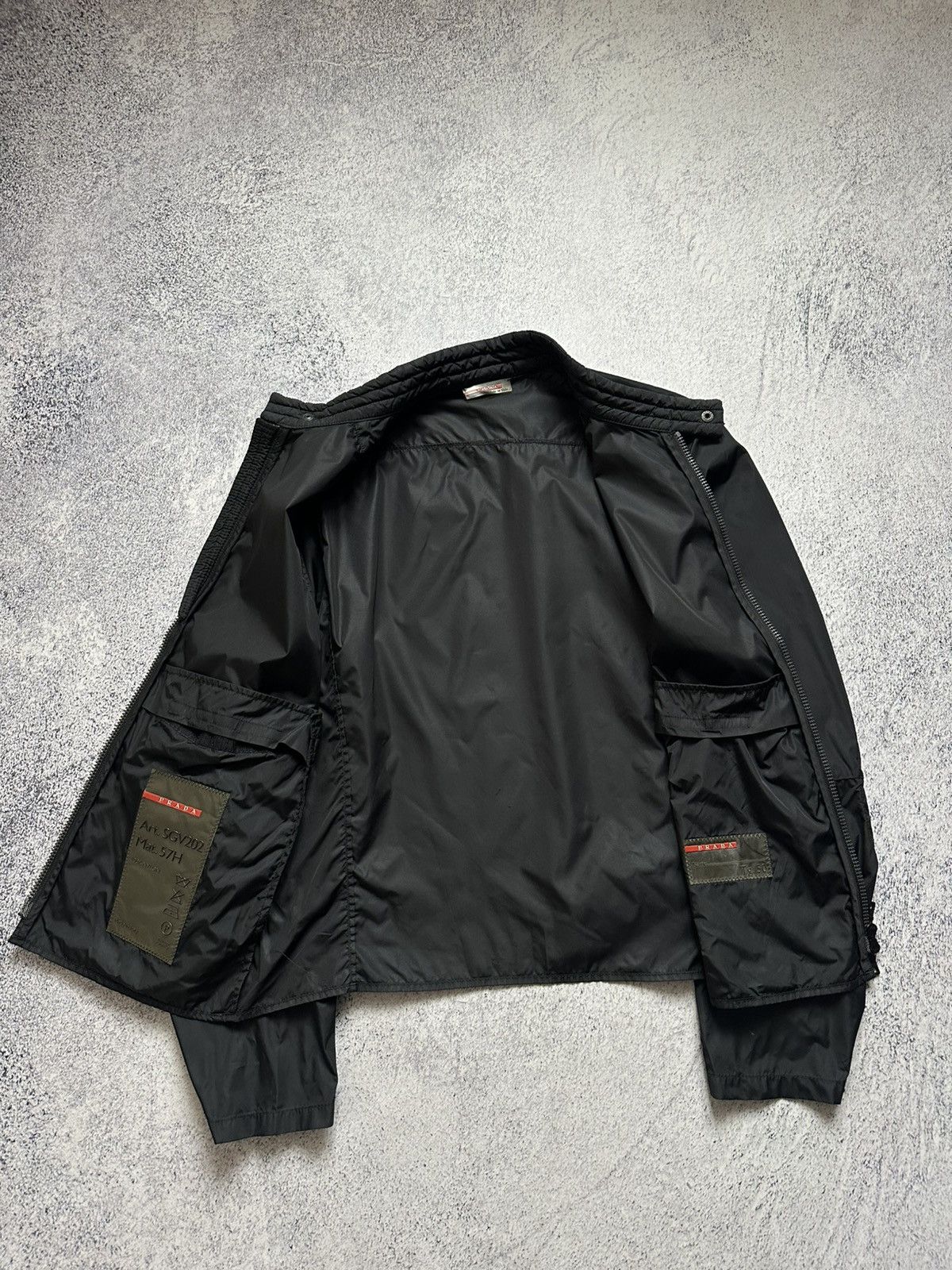 Prada Vintage Prada S/S99 Nylon Biker Short Jacket Size US M / EU 48-50 / 2 - 2 Thumbnail