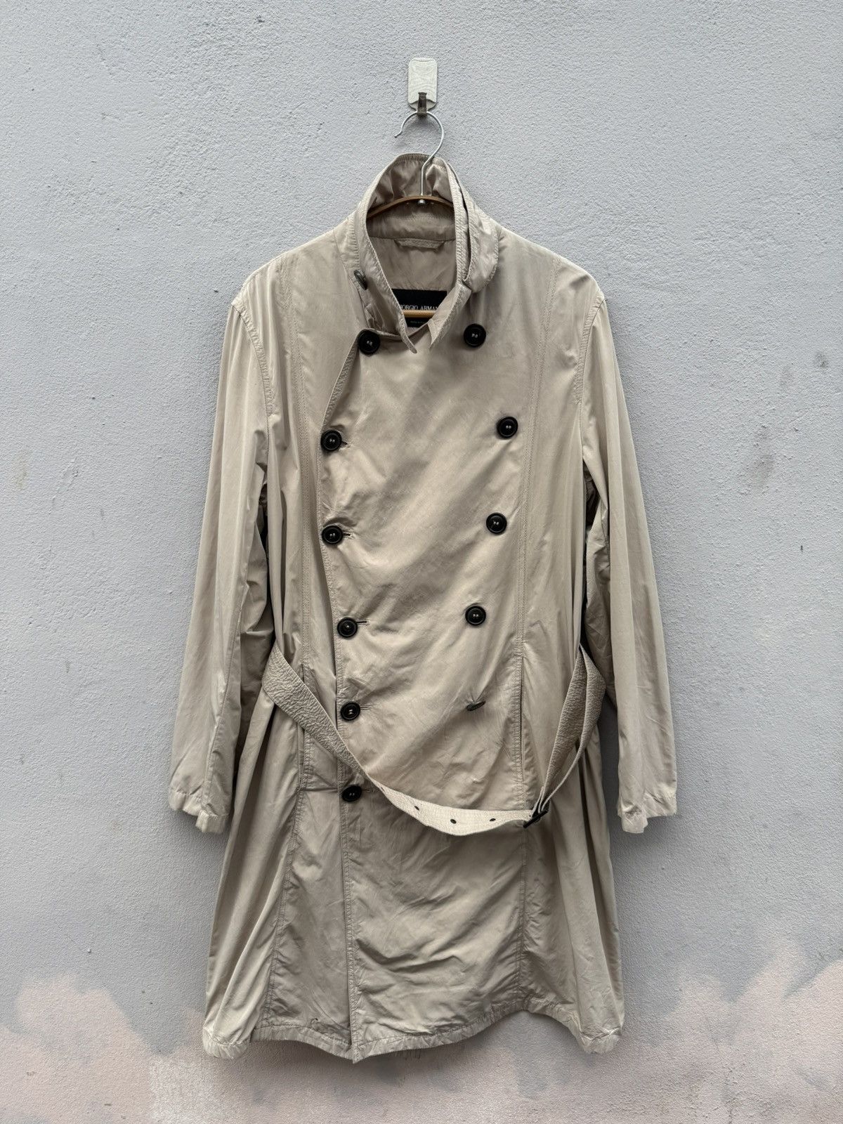 Giorgio Armani GIORGIO ARMANI Double Breasted Trench Long Coat Size M / US 6-8 / IT 42-44 - 1 Thumbnail