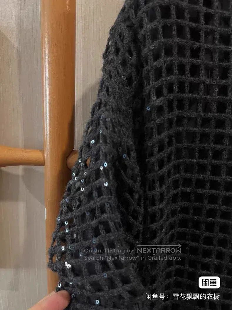 Brunello Cucinelli Brunello Cucinelli Sequined openwork cashmere dress Size XL / US 12-14 / IT 48-50 - 4 Thumbnail