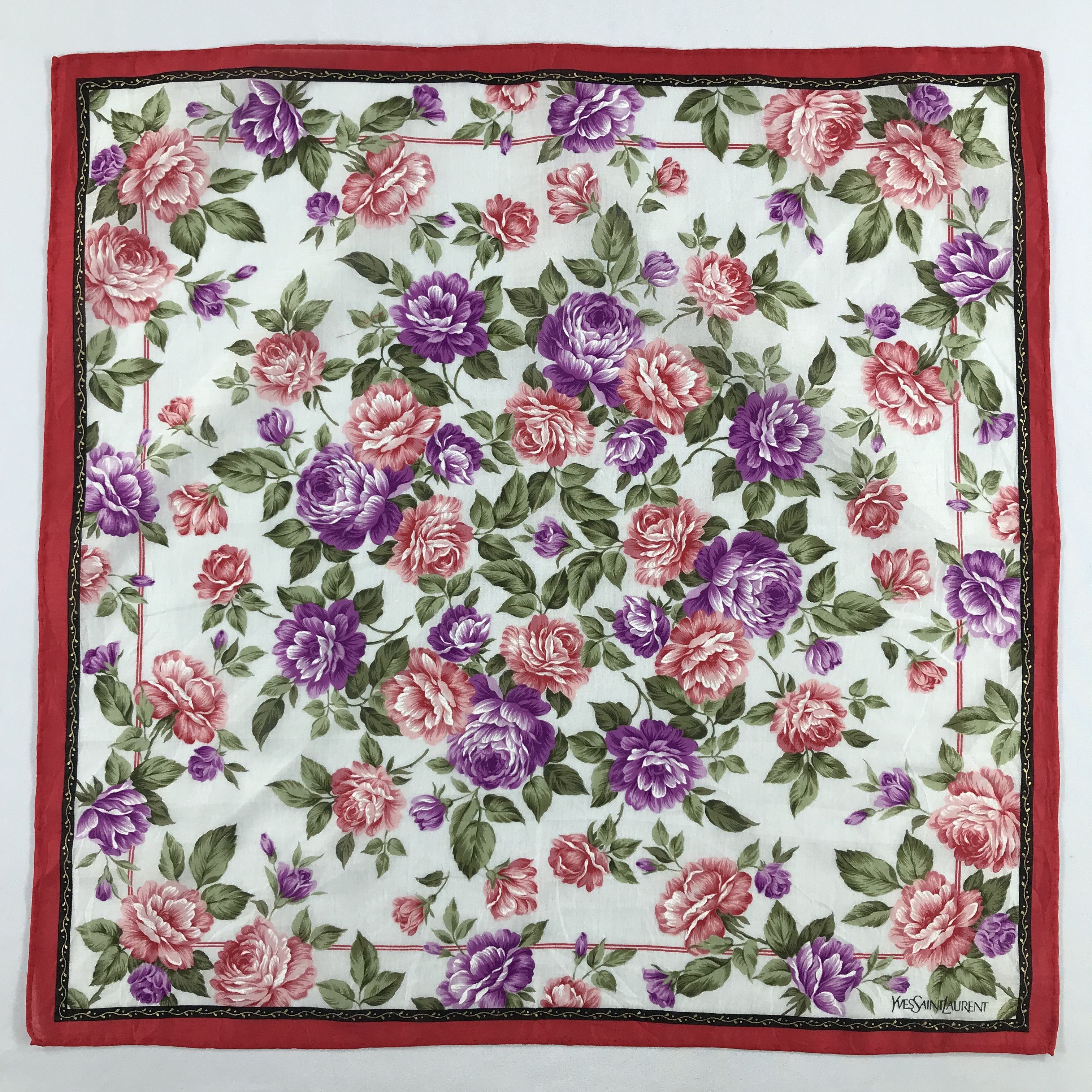 Vintage × Yves Saint Laurent Yves Saint Laurent Bandana / Handkerchief/Neckerchief -S2461 Size ONE SIZE - 1 Thumbnail