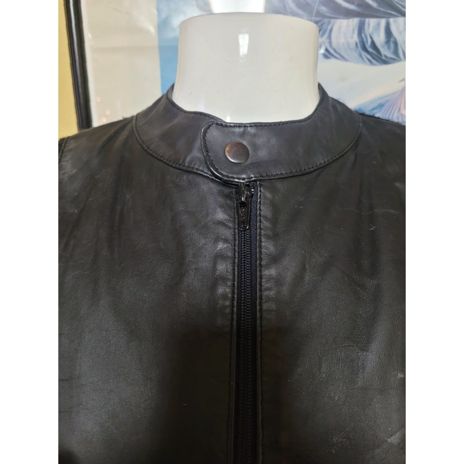 Vintage VINTAGE Grand Prix Motorcycle Jacket XL Black Napa Leather Knit Brazil 80s Full Zip Mens Rare Size US XL / EU 56 / 4 - 2 Thumbnail