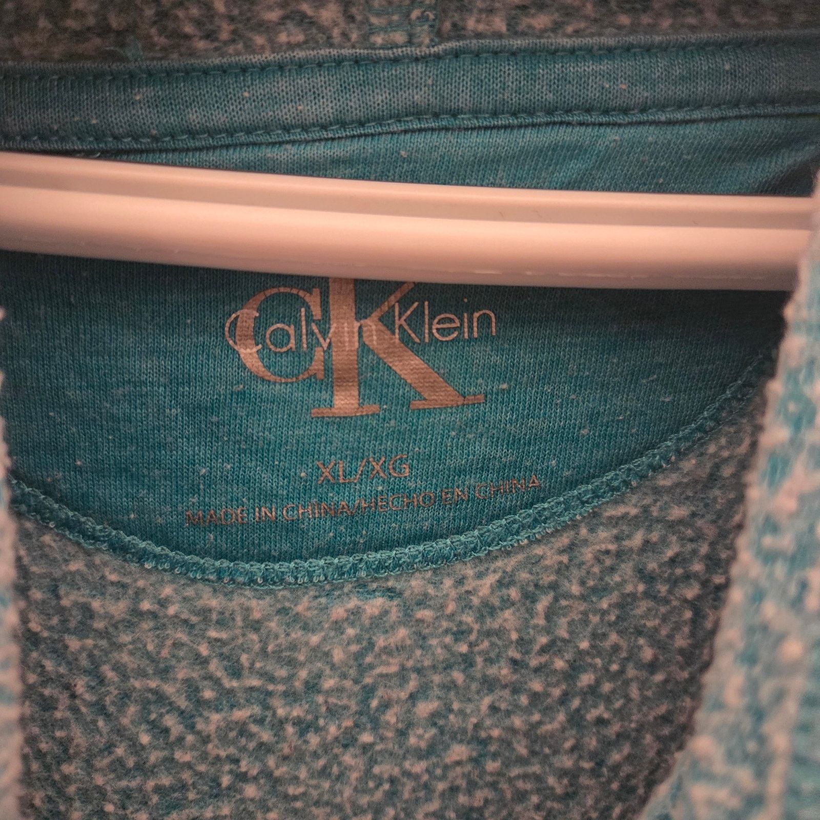 Calvin Klein Calvin Klein Washed Fleece Relaxed Teal Pullover Sweater -XL Size XL / US 12-14 / IT 48-50 - 5 Thumbnail