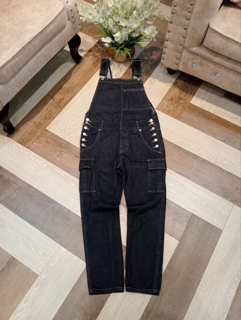 ZUCCA BY ISSEY MIYAKE BLUE DENIM OVERALLS SIZE M