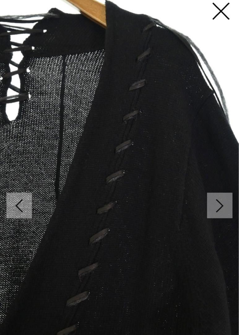Yohji Yamamoto Yohji Yamamoto POUR HOMME 20aw leather string knit cardigan Size US L / EU 52-54 / 3 - 3 Thumbnail