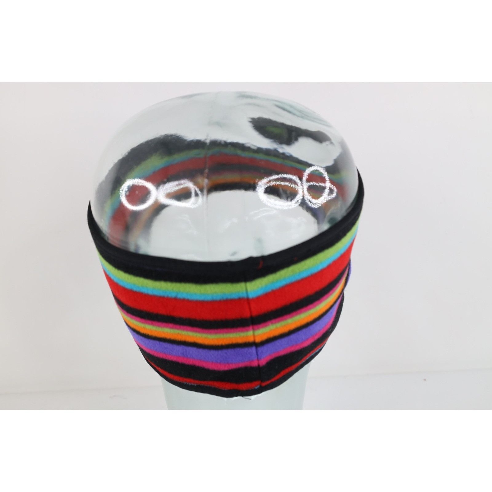 Vintage Vintage 90s Rainbow Striped Fleece Winter Headband Size ONE SIZE - 4 Thumbnail