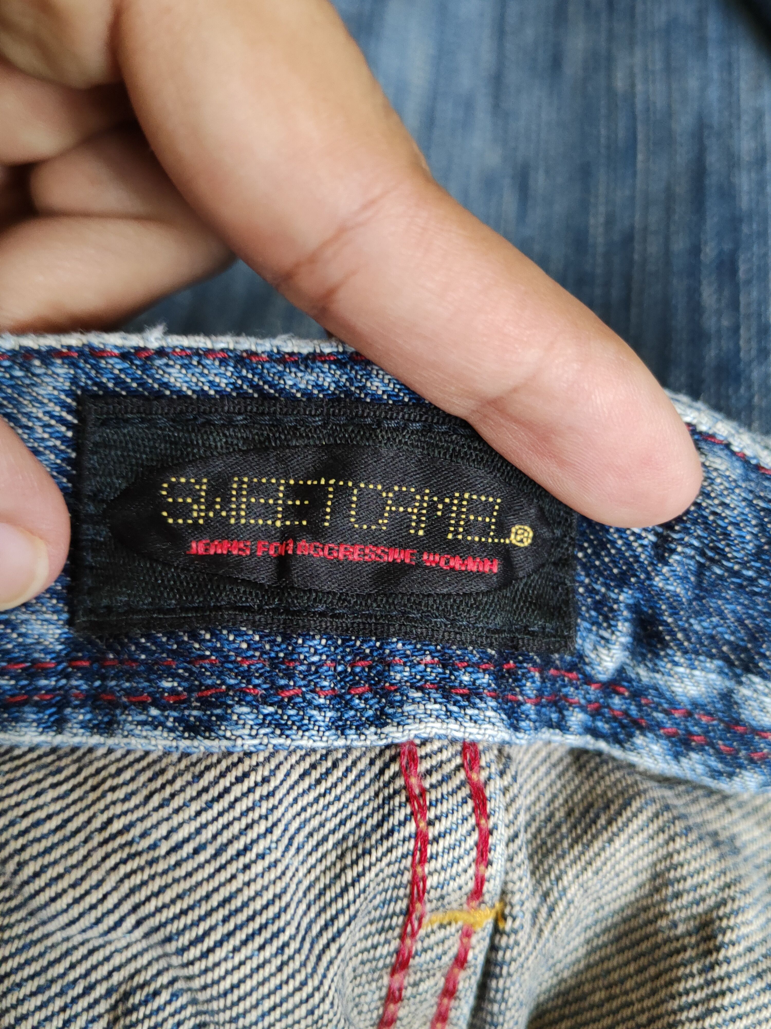 Japanese Brand Sweet Camel Blue Distressed Ripped Jeans #S2208 Size 31" - 15 Thumbnail