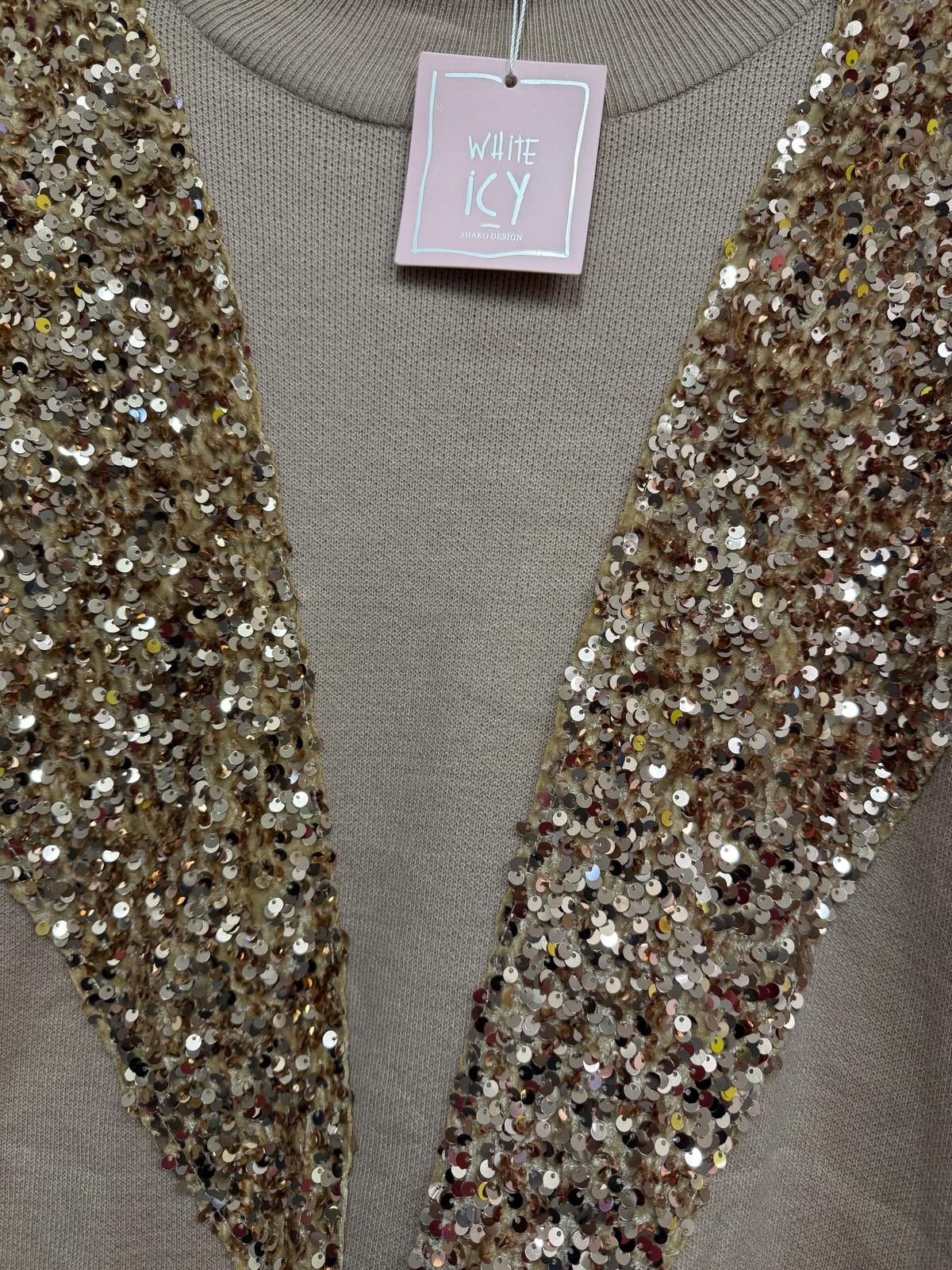 Other White Icy Sequin Sweater Size TU Size ONE SIZE - 3 Thumbnail