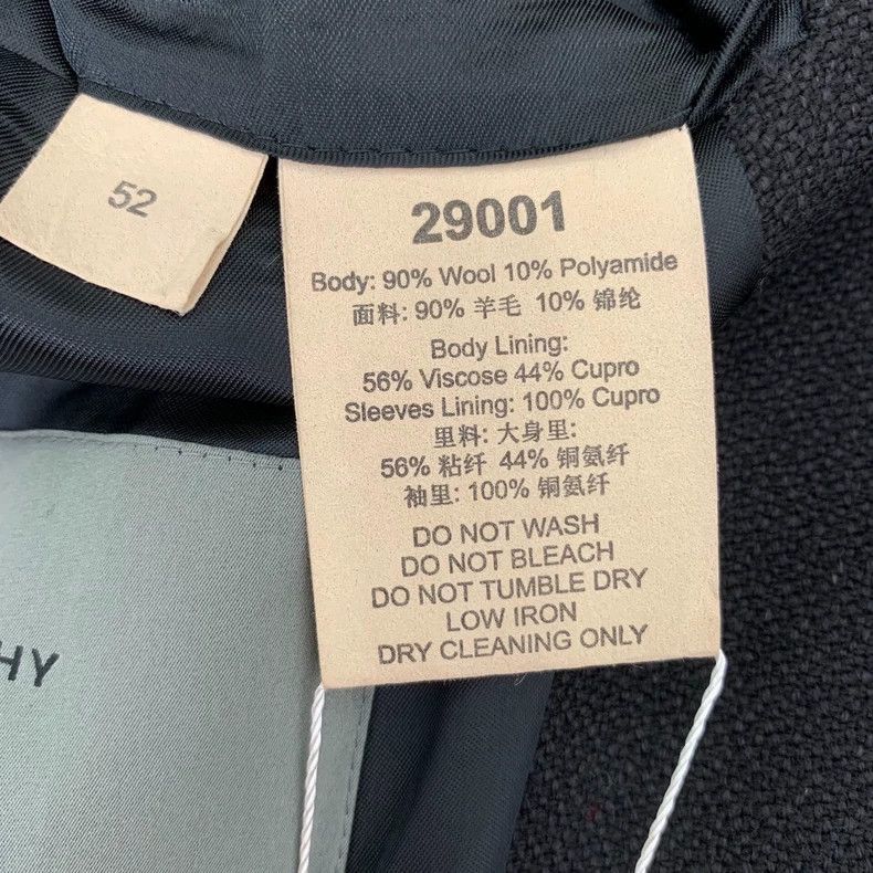 Givenchy Givenchy Givenchy Black Wool SingleBreasted Coat -2507 Size US L / EU 52-54 / 3 - 7 Thumbnail