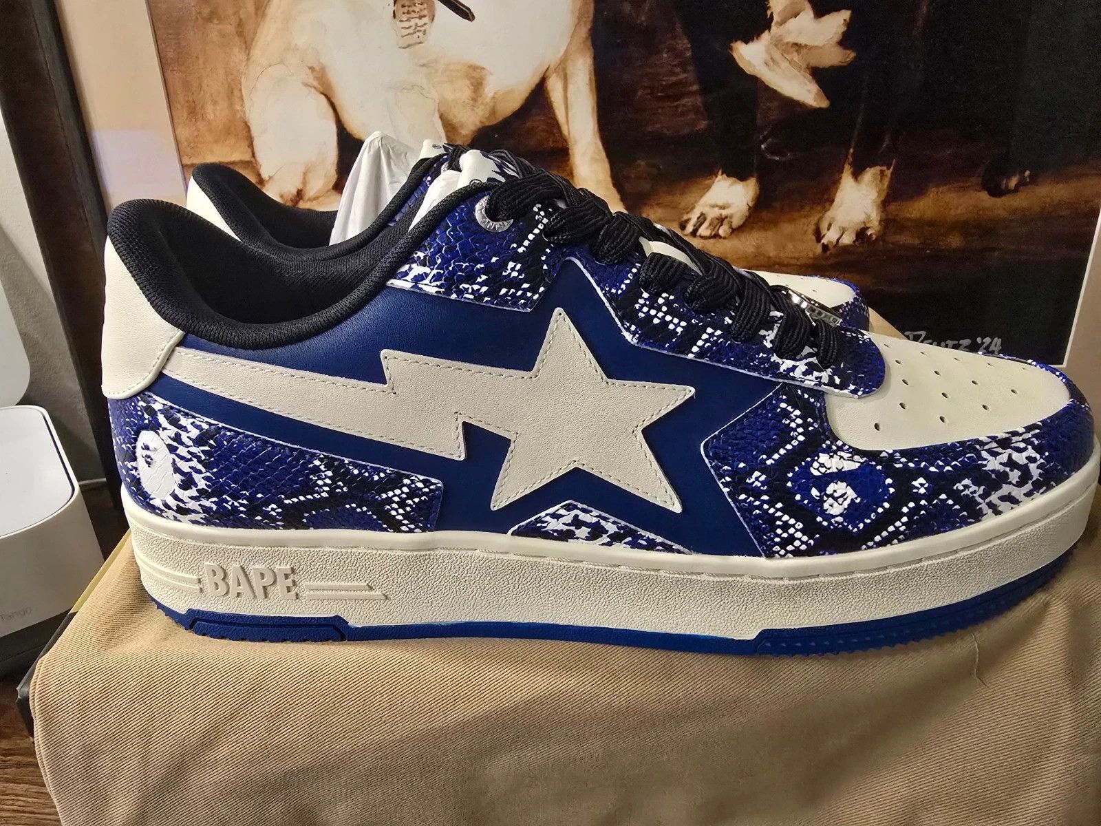 BAPE SSENSE Exclusive Blue White STA Sneakers