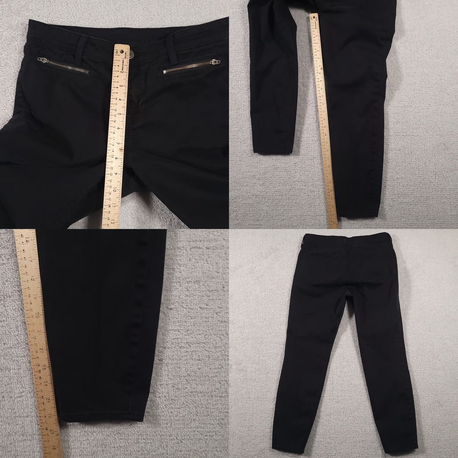 Gap Gap Jeans Women’s 10 30 Regular Black Zip Pockets Stretch Super Skinny Ankle Style Cropped Denim Mockup? Size 24" / US 00 / IT 34 - 8 Thumbnail