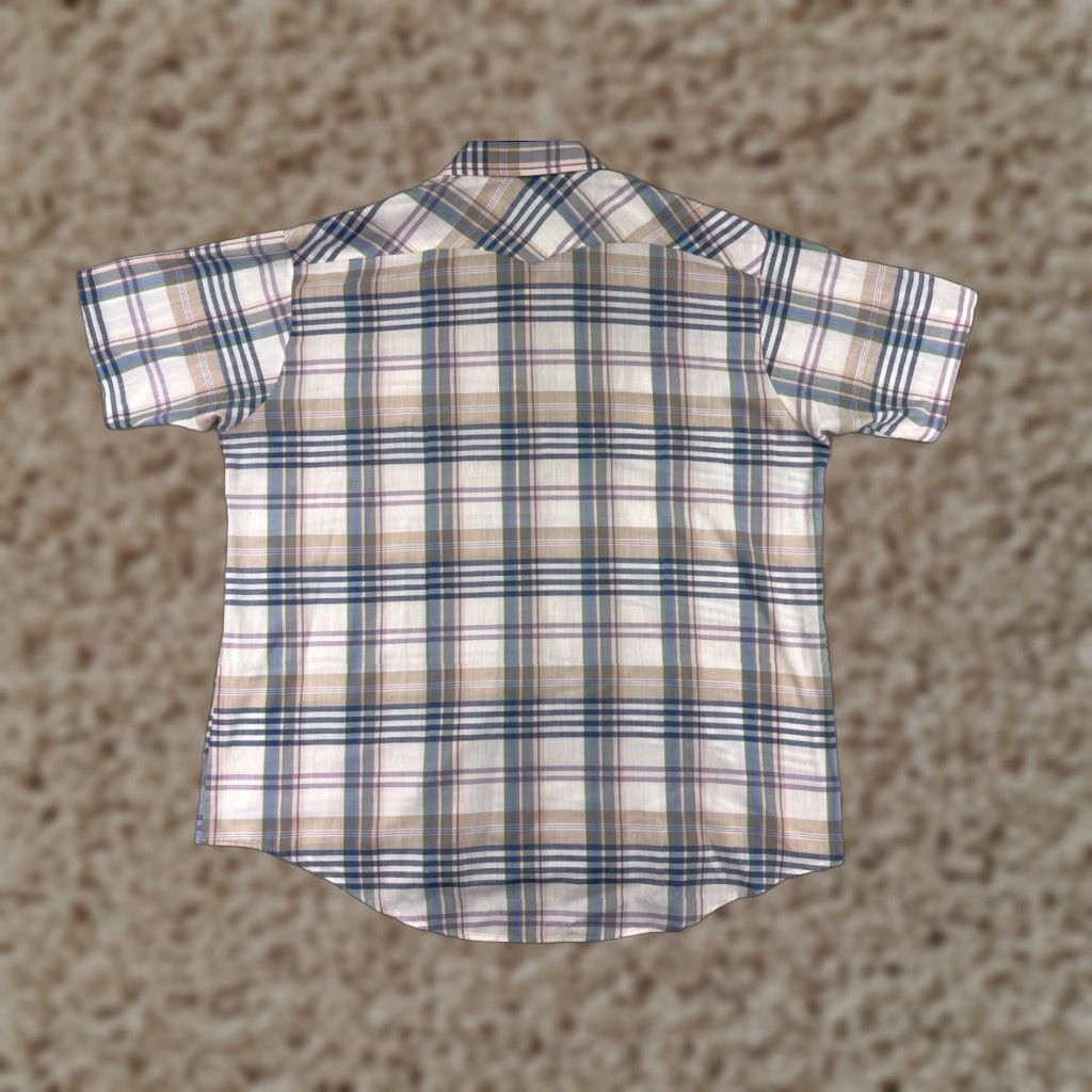 Vintage Sierra Ridge Shirt Mens 2XL XXL Blue Beige Purple Plaid Pearl Snap Western Button-Up Casual Workwear Size US XXL / EU 58 / 5 - 1 Thumbnail